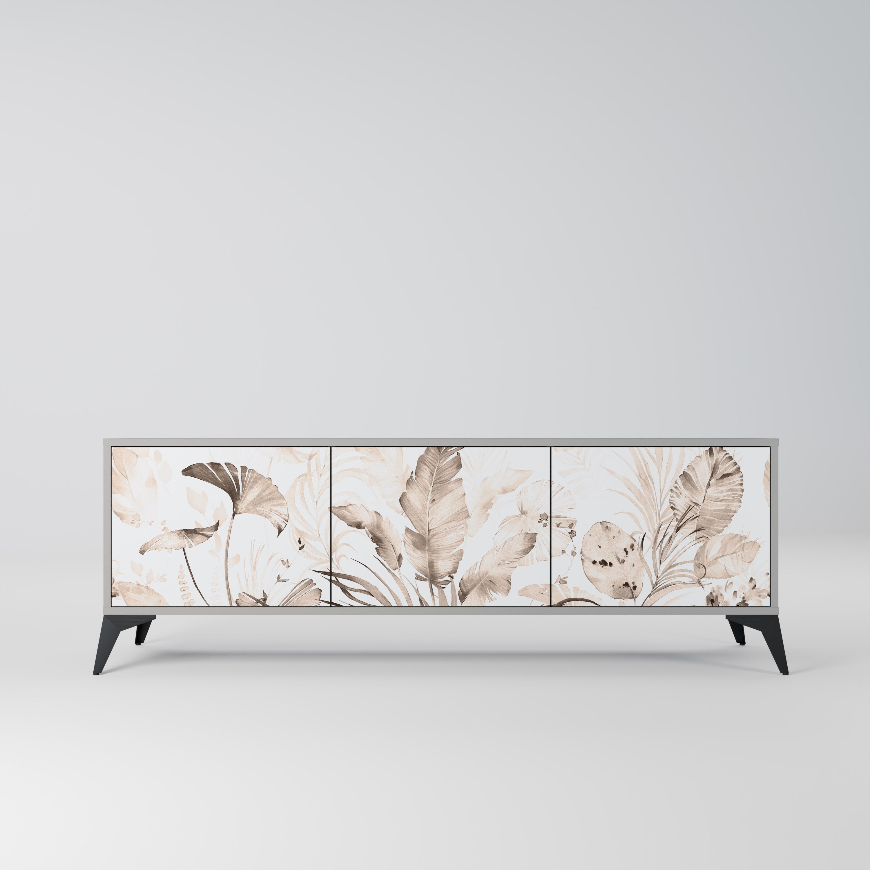 WILD TENDERNESS Móvel de TV com 3 Portas em Acabamento Cinzento