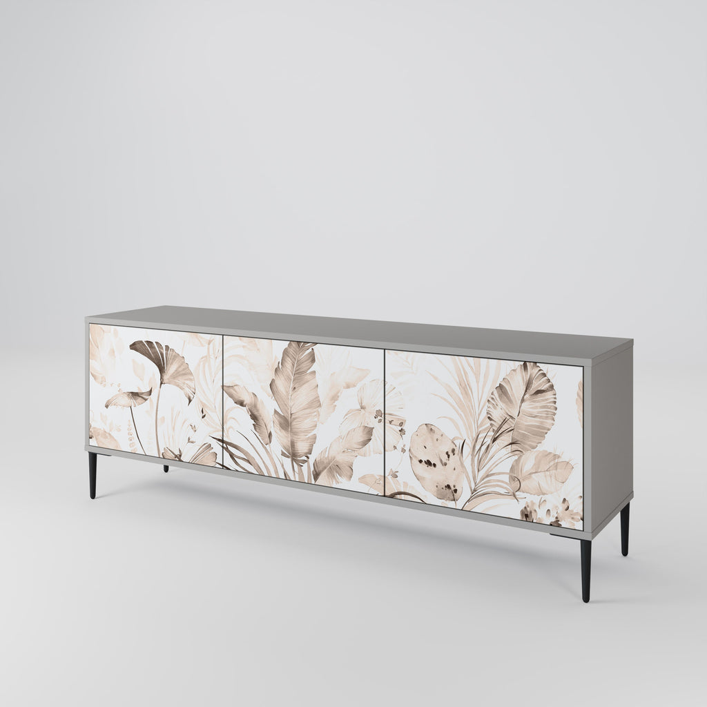 WILD TENDERNESS Móvel de TV com 3 Portas em Acabamento Cinzento