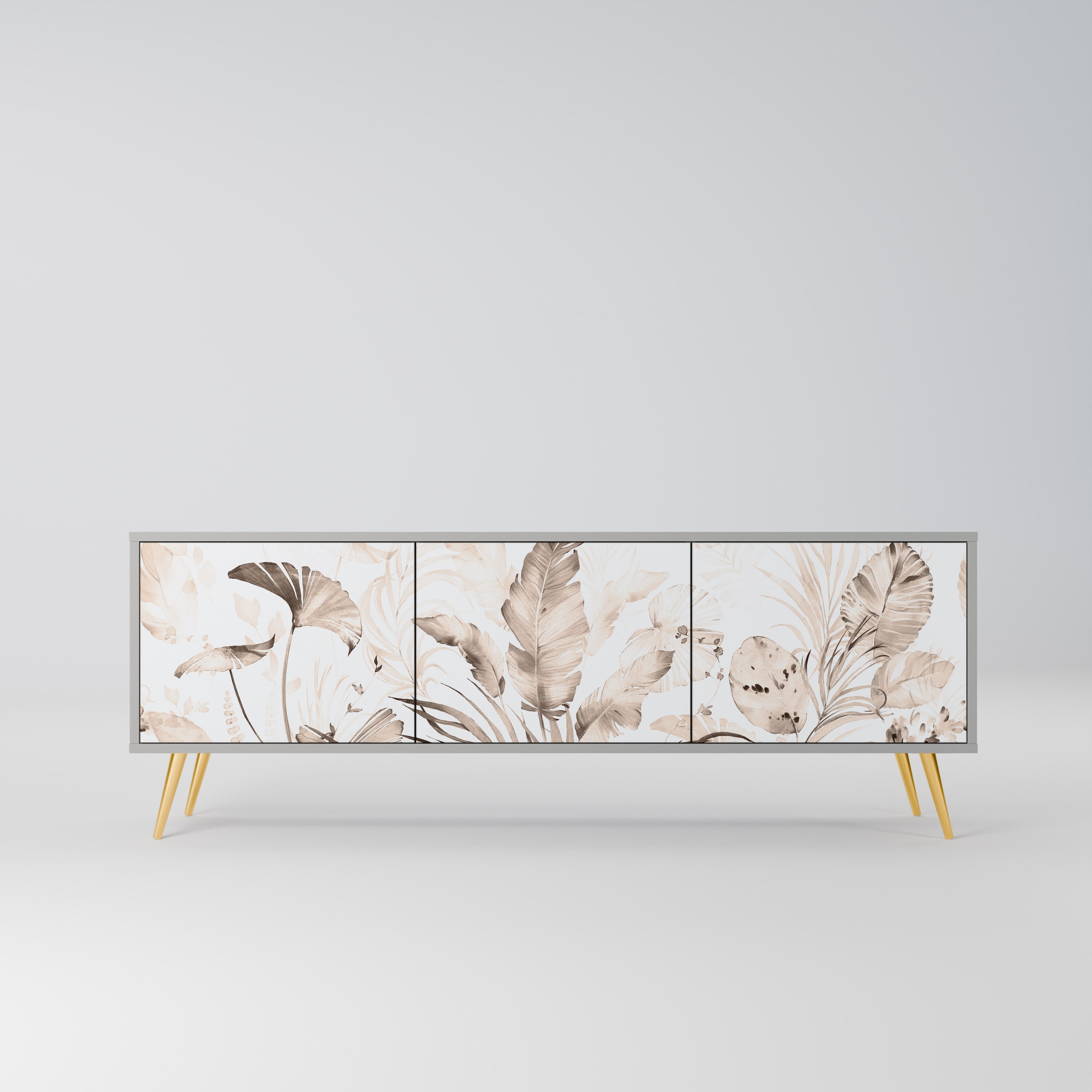 WILD TENDERNESS Móvel de TV com 3 Portas em Acabamento Cinzento