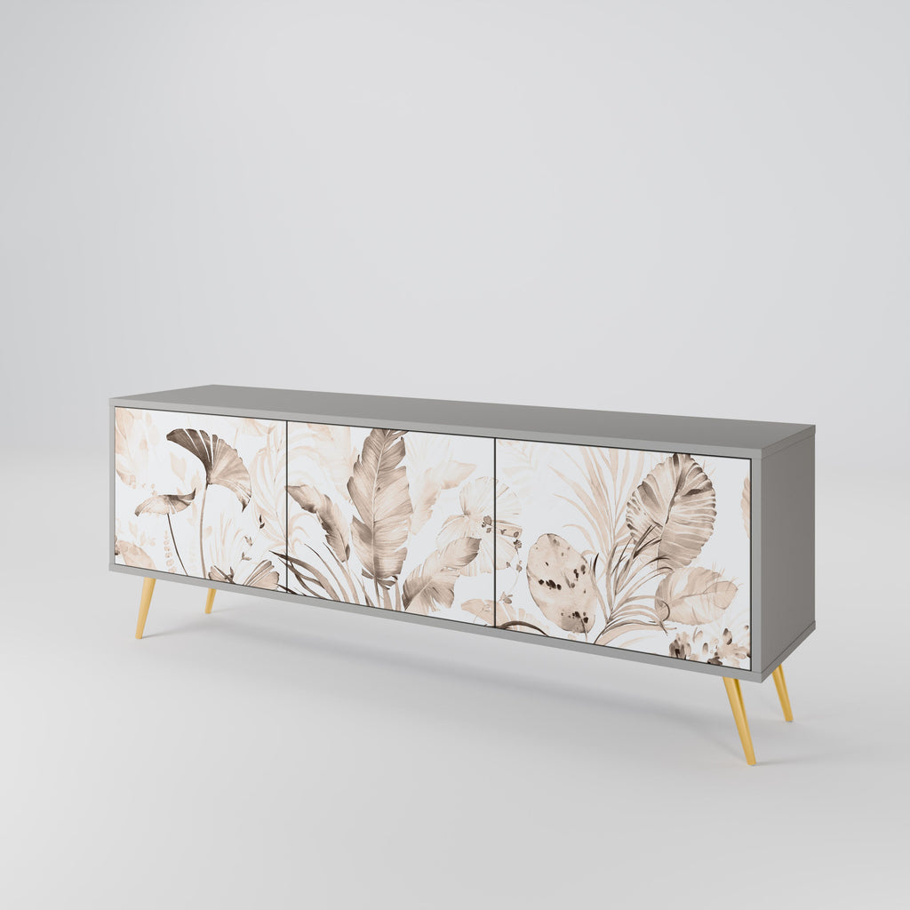 WILD TENDERNESS Móvel de TV com 3 Portas em Acabamento Cinzento