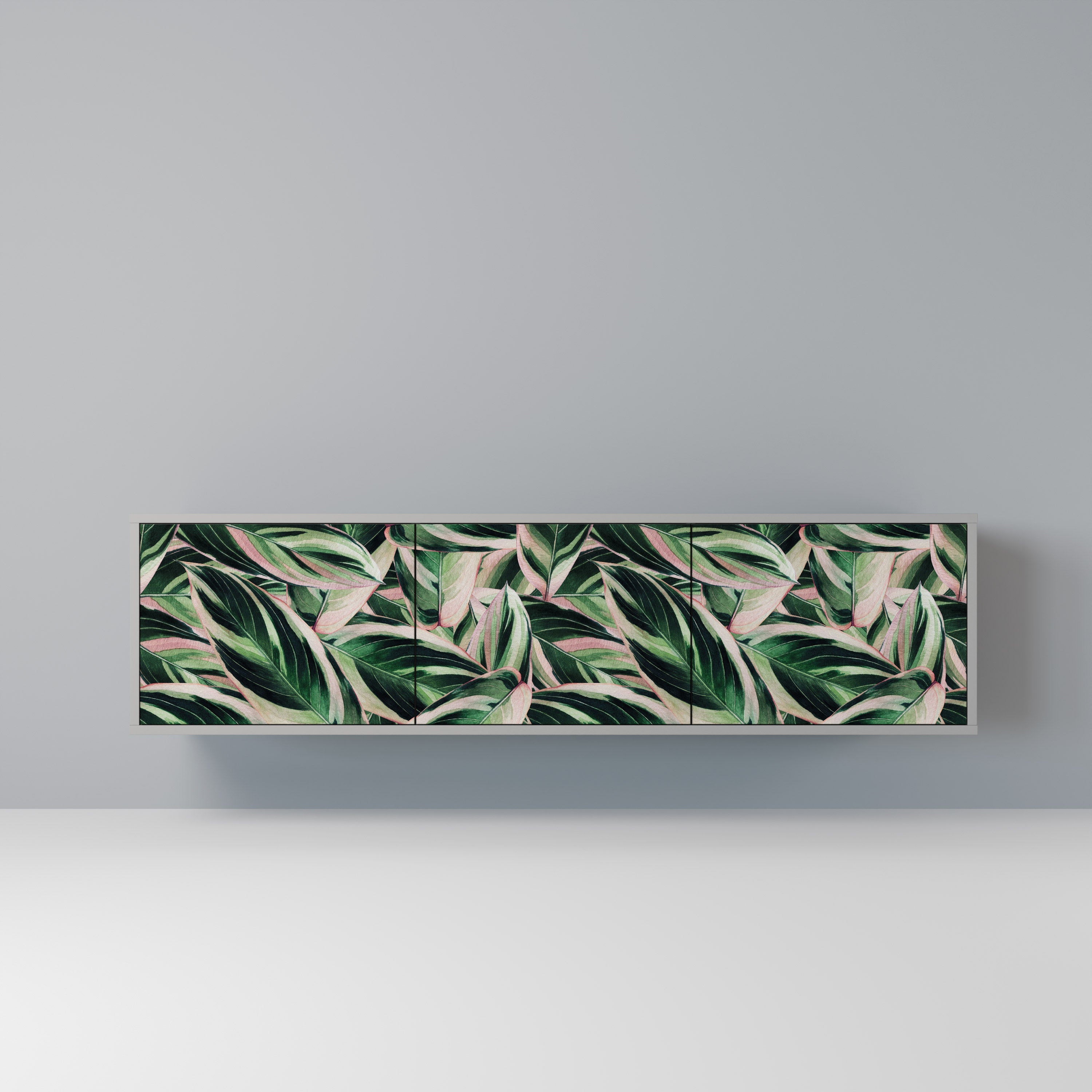 EERIE STROMANTHE Móvel de TV com 3 Portas em Acabamento Cinzento