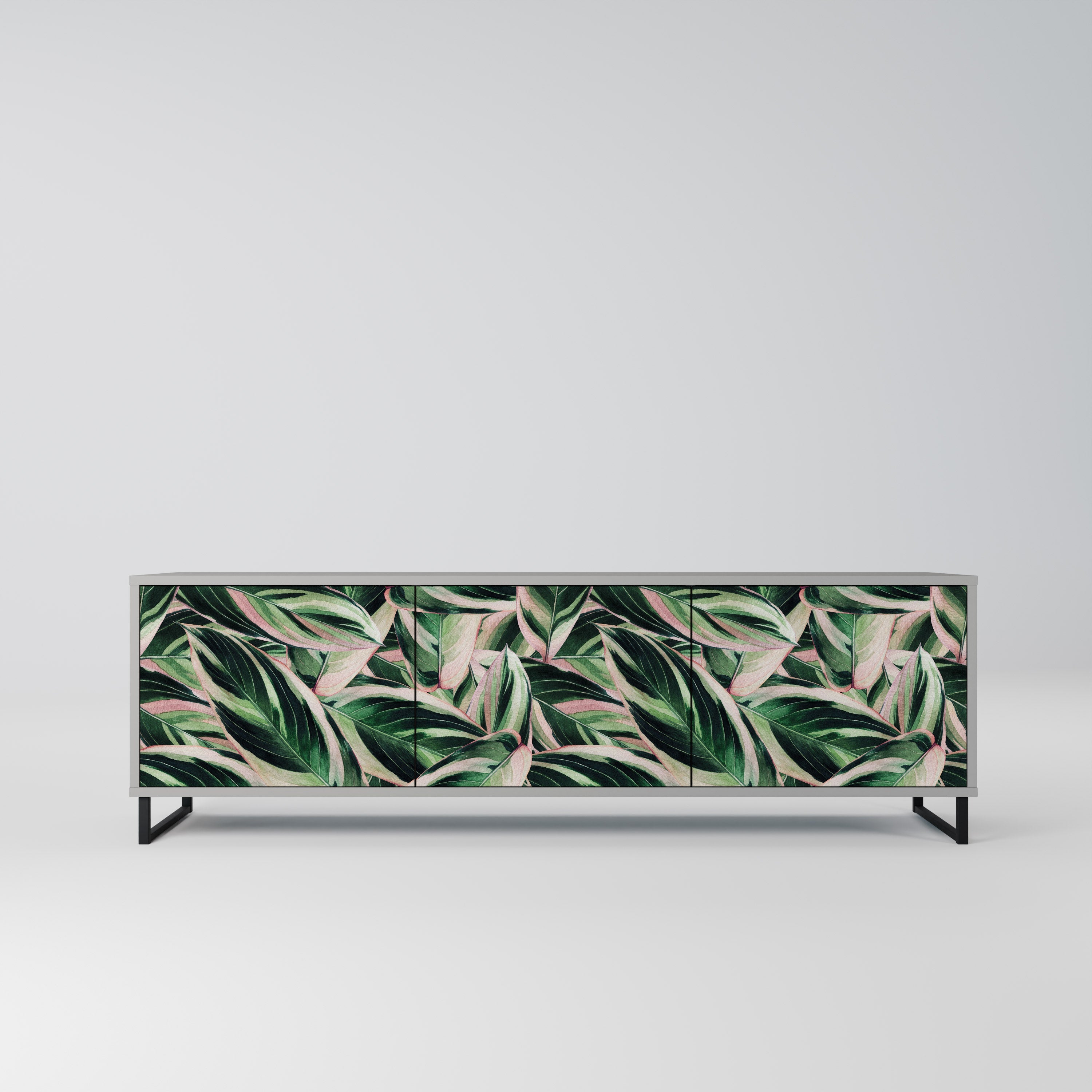 EERIE STROMANTHE Móvel de TV com 3 Portas em Acabamento Cinzento