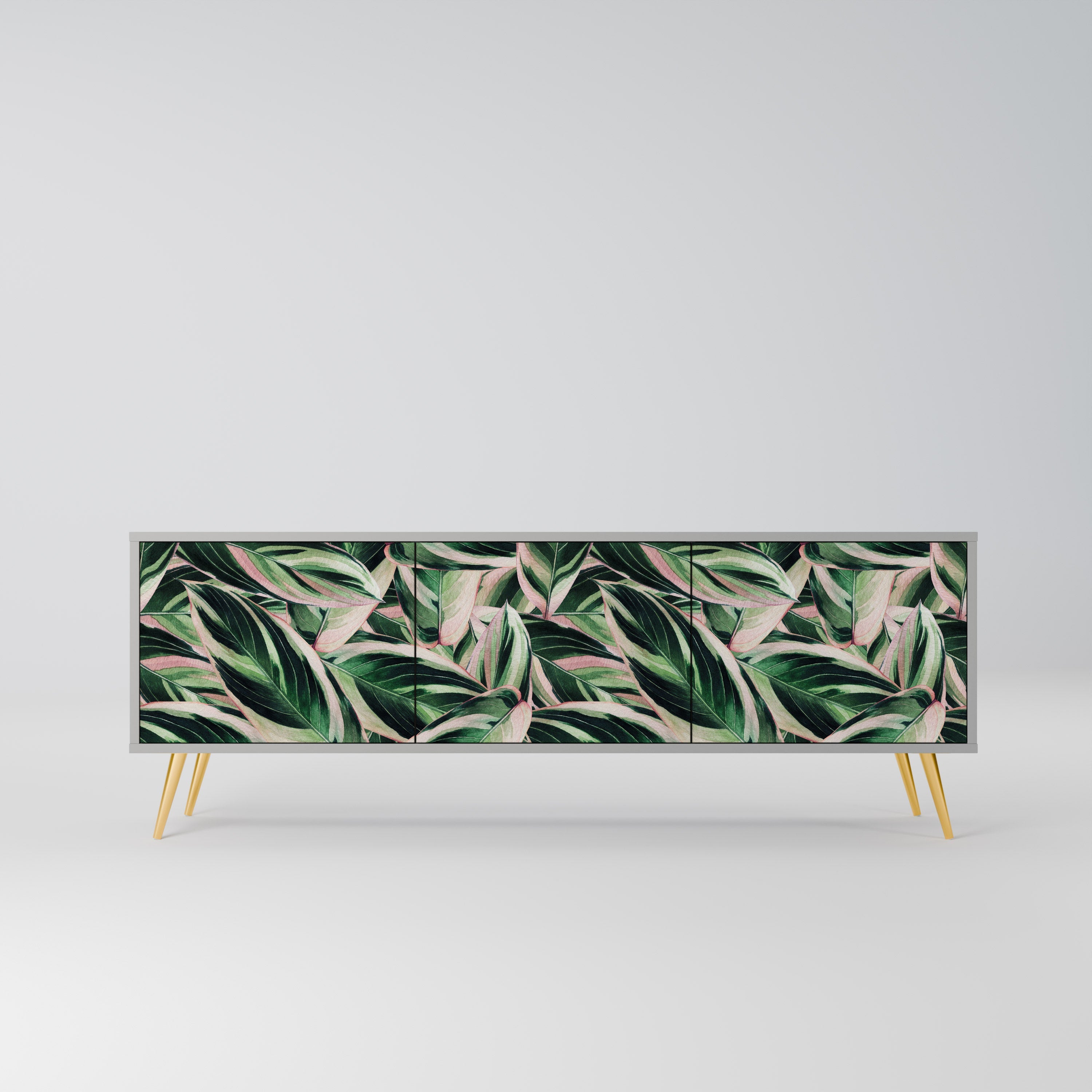 EERIE STROMANTHE Móvel de TV com 3 Portas em Acabamento Cinzento