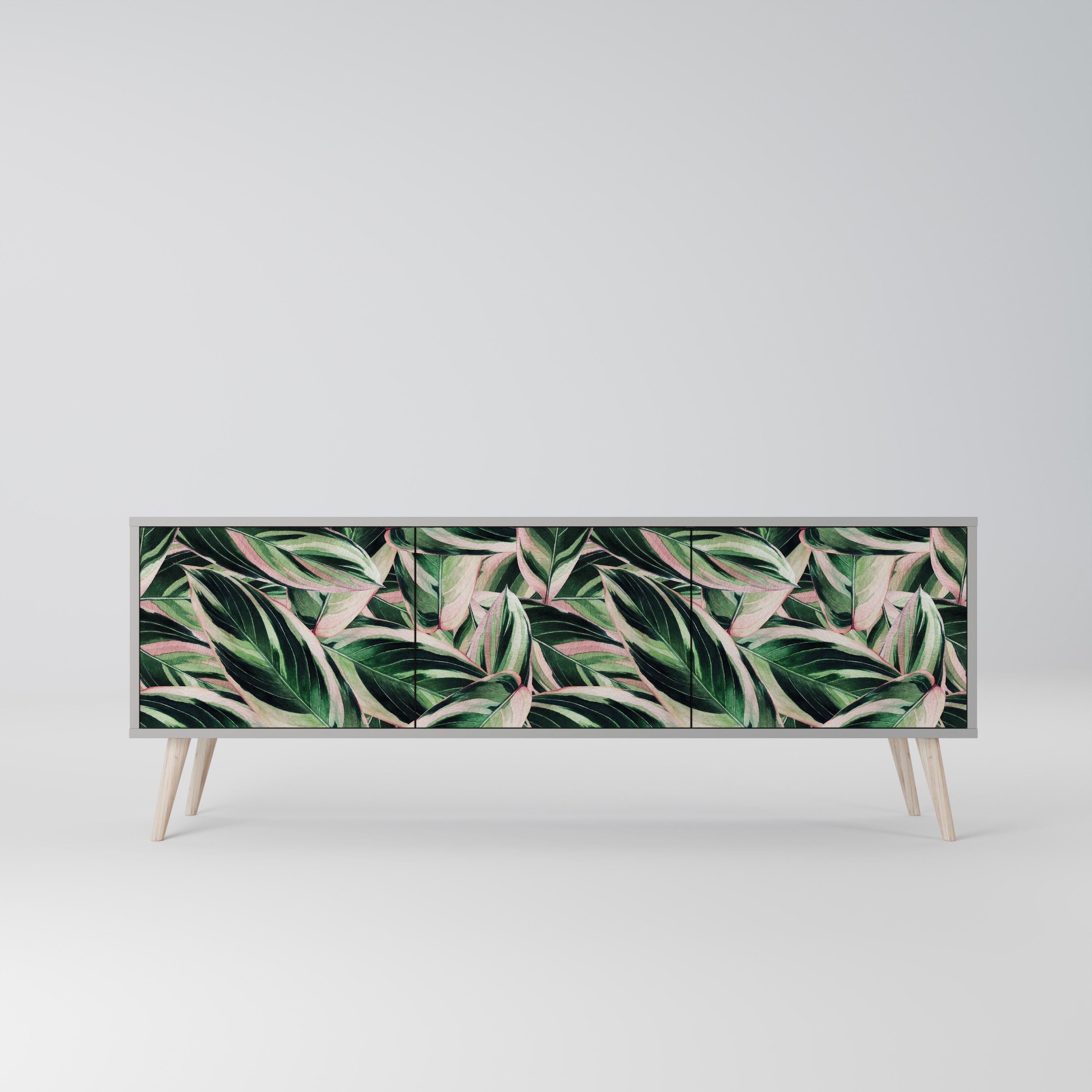 EERIE STROMANTHE Móvel de TV com 3 Portas em Acabamento Cinzento