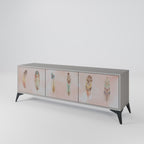 THE DELIQUESCE Móvel de TV com 3 Portas em Acabamento Cinzento