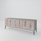 THE DELIQUESCE Móvel de TV com 3 Portas em Acabamento Cinzento