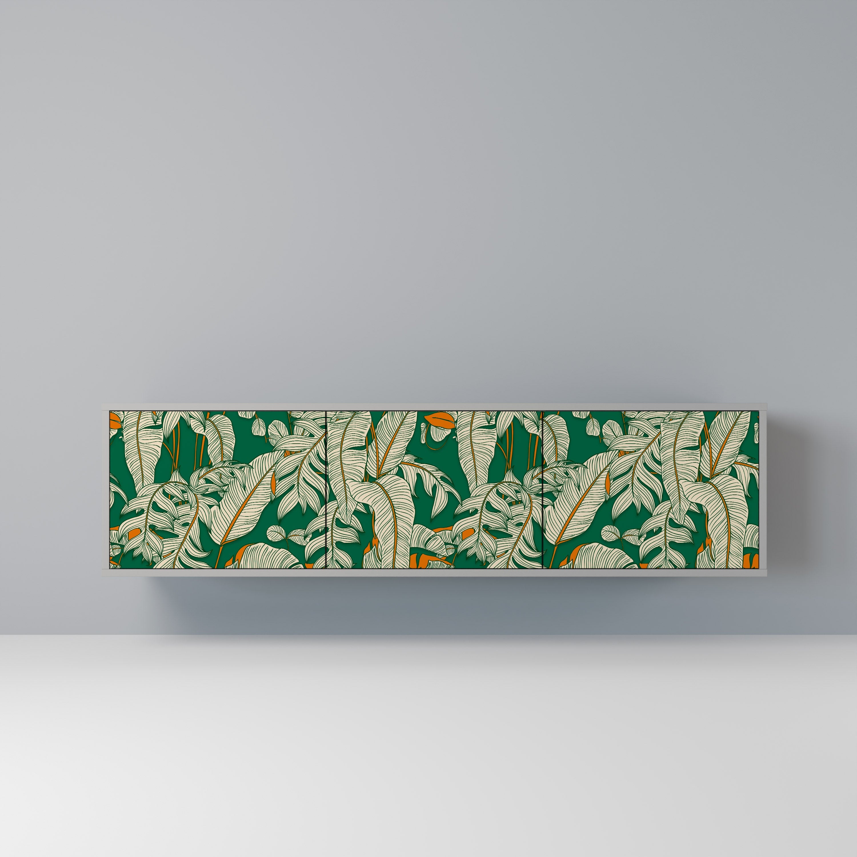 VERDANT PLEASURES Móvel de TV com 3 Portas em Acabamento Cinzento