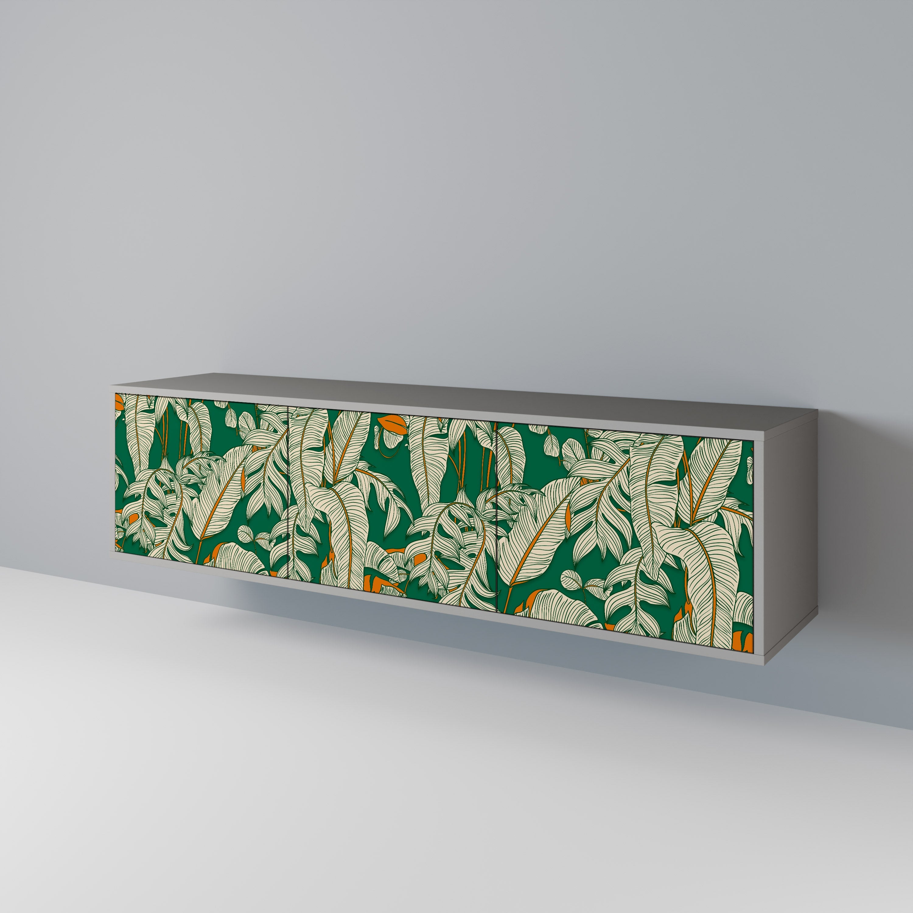 VERDANT PLEASURES Móvel de TV com 3 Portas em Acabamento Cinzento