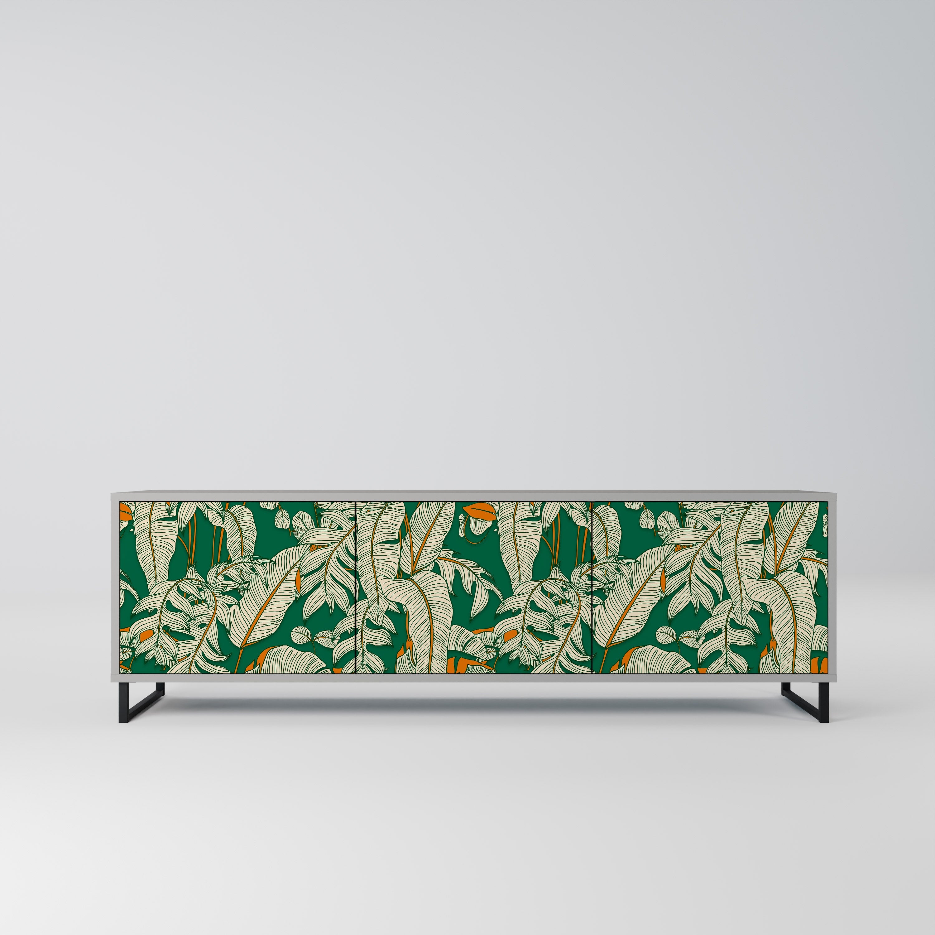 VERDANT PLEASURES Móvel de TV com 3 Portas em Acabamento Cinzento