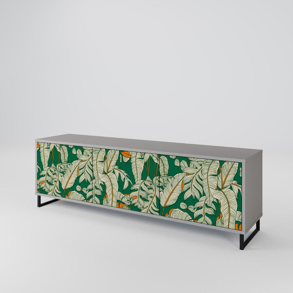 VERDANT PLEASURES Móvel de TV com 3 Portas em Acabamento Cinzento