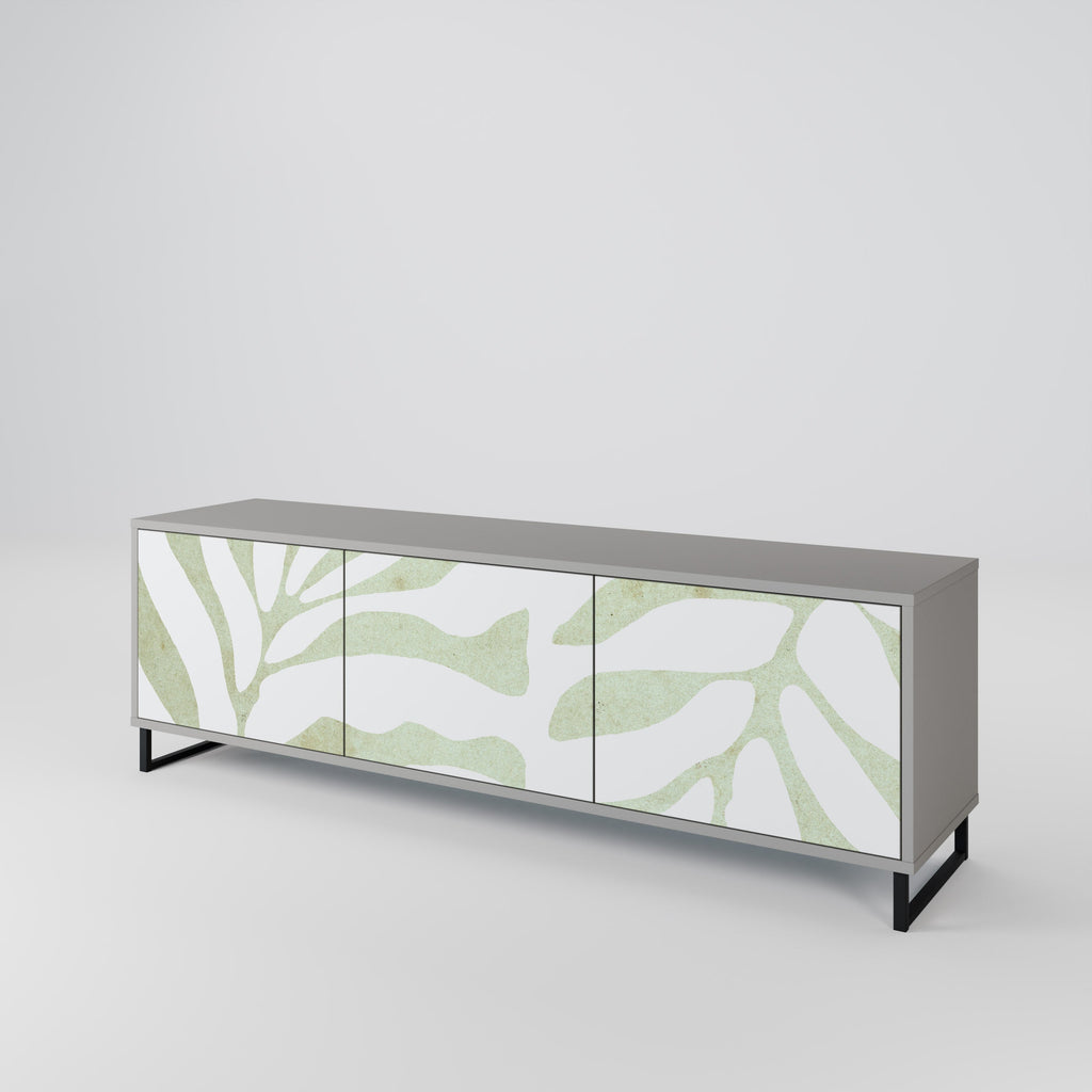 BOTANICAL SPARK Móvel de TV com 3 Portas em Acabamento Cinzento