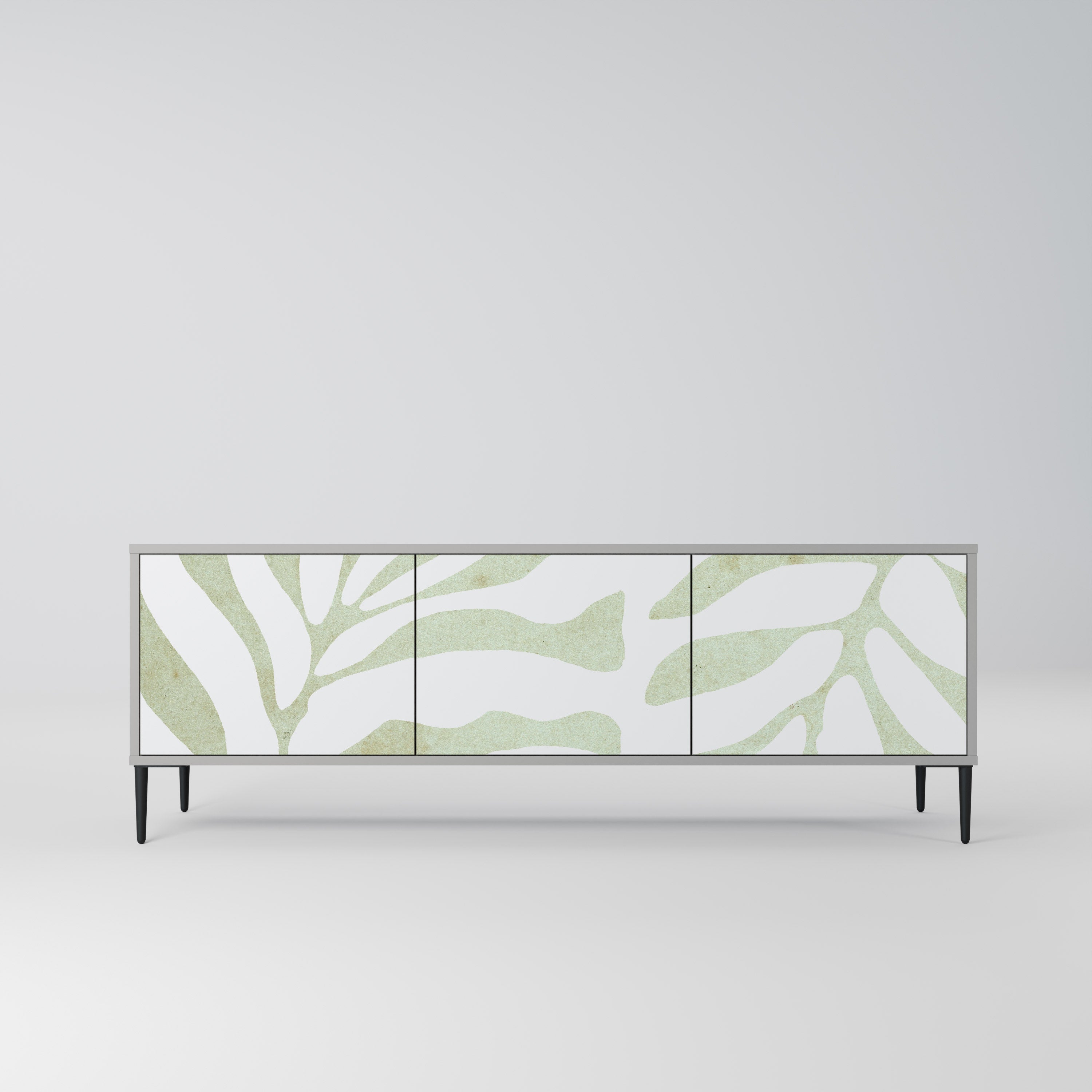 BOTANICAL SPARK Móvel de TV com 3 Portas em Acabamento Cinzento