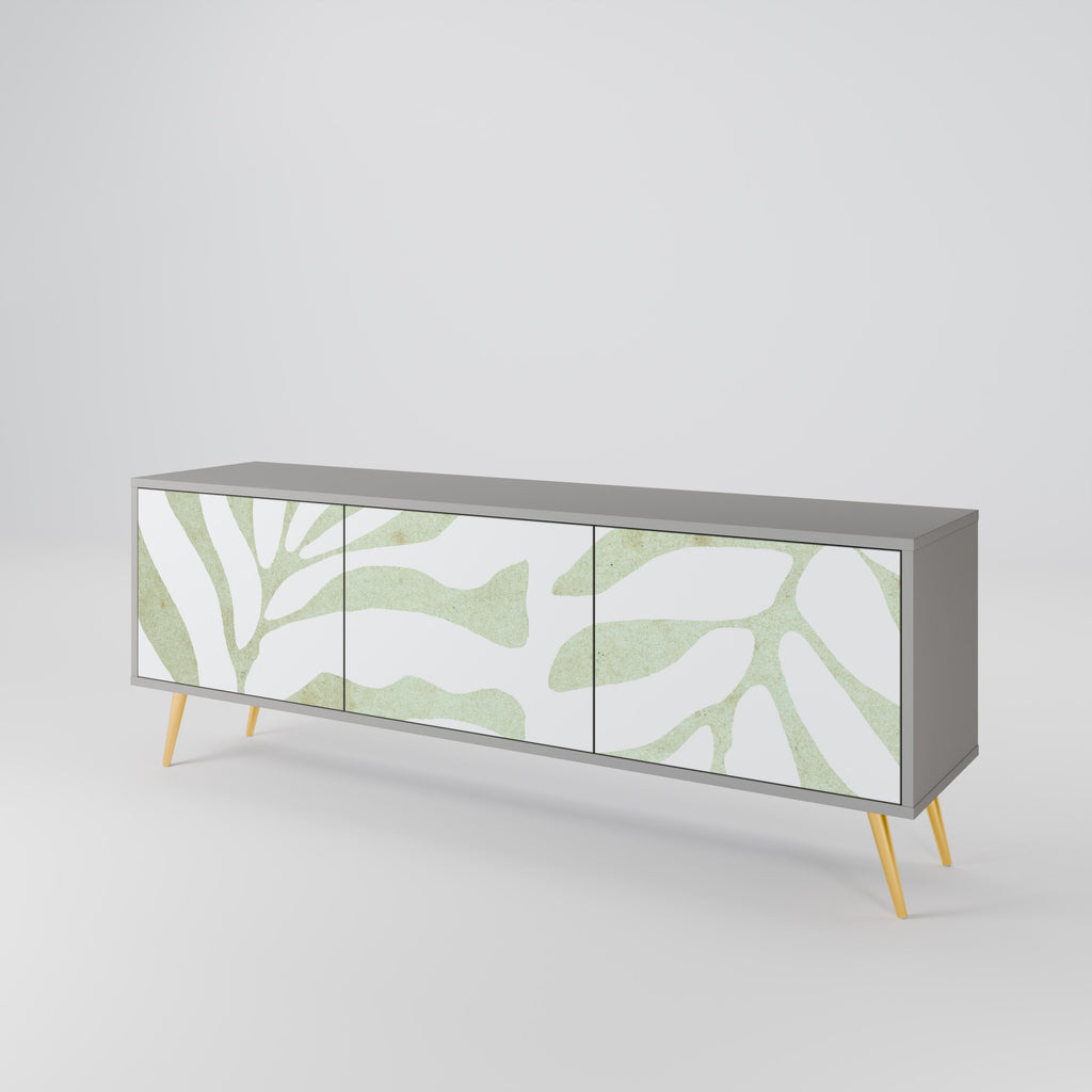 BOTANICAL SPARK Móvel de TV com 3 Portas em Acabamento Cinzento