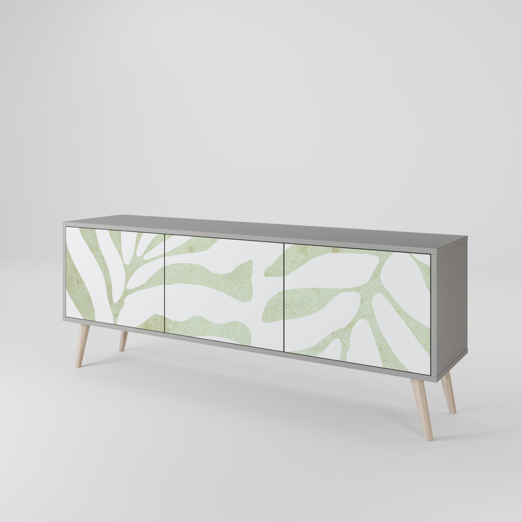 BOTANICAL SPARK Móvel de TV com 3 Portas em Acabamento Cinzento