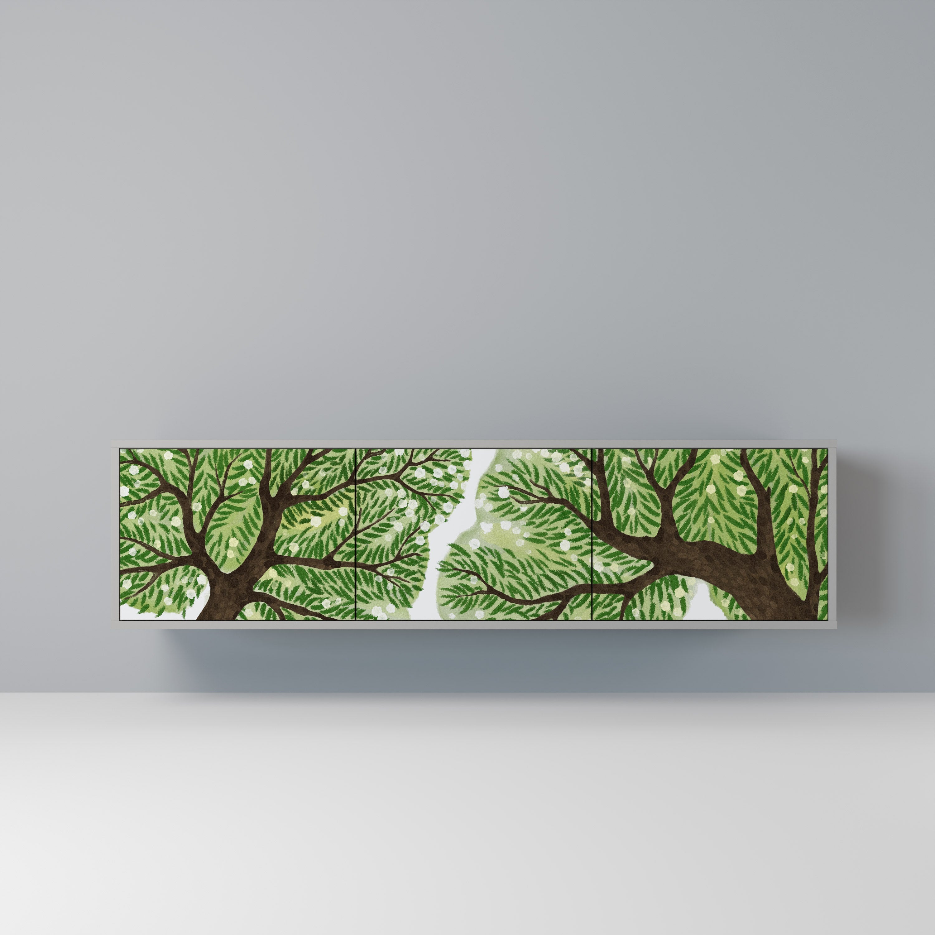 WILDERNESS DASH Móvel de TV com 3 Portas em Acabamento Cinzento