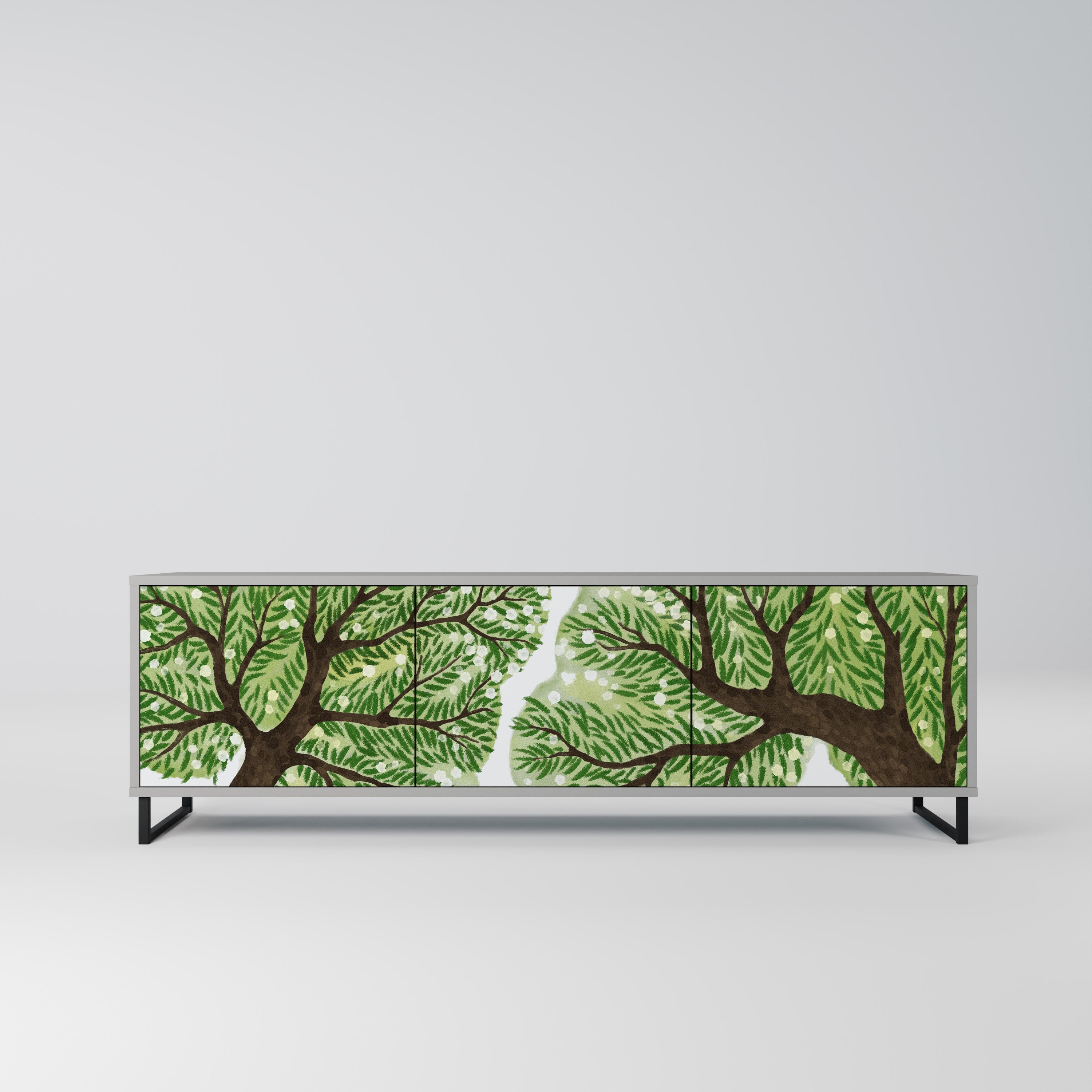 WILDERNESS DASH Móvel de TV com 3 Portas em Acabamento Cinzento