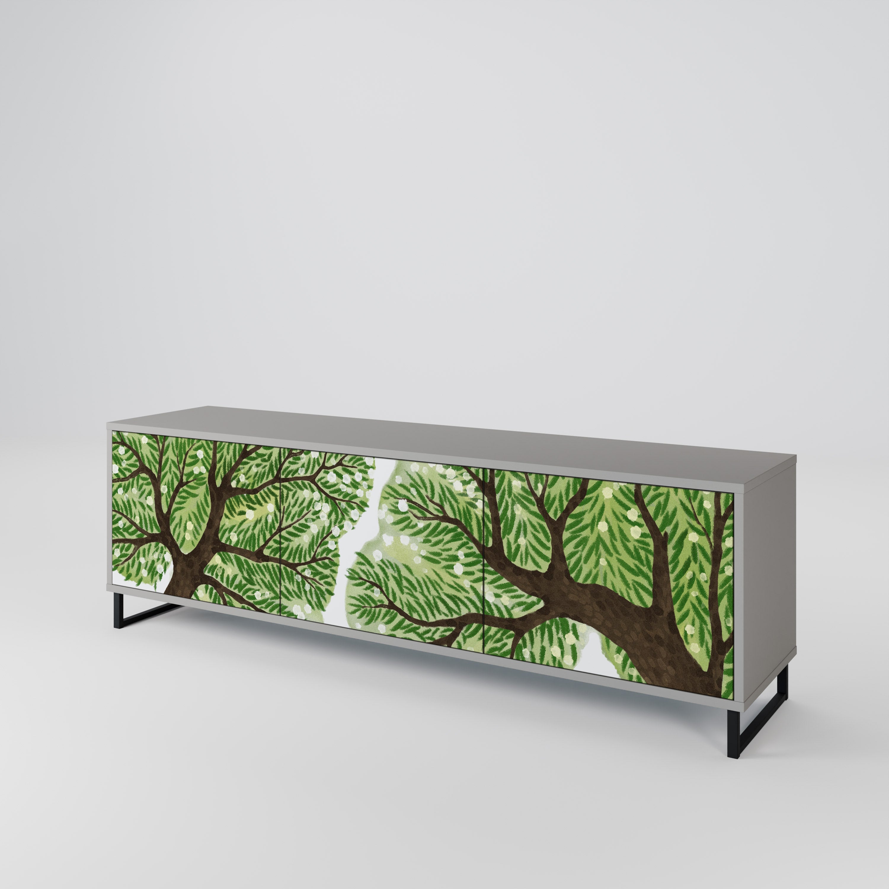 WILDERNESS DASH Móvel de TV com 3 Portas em Acabamento Cinzento