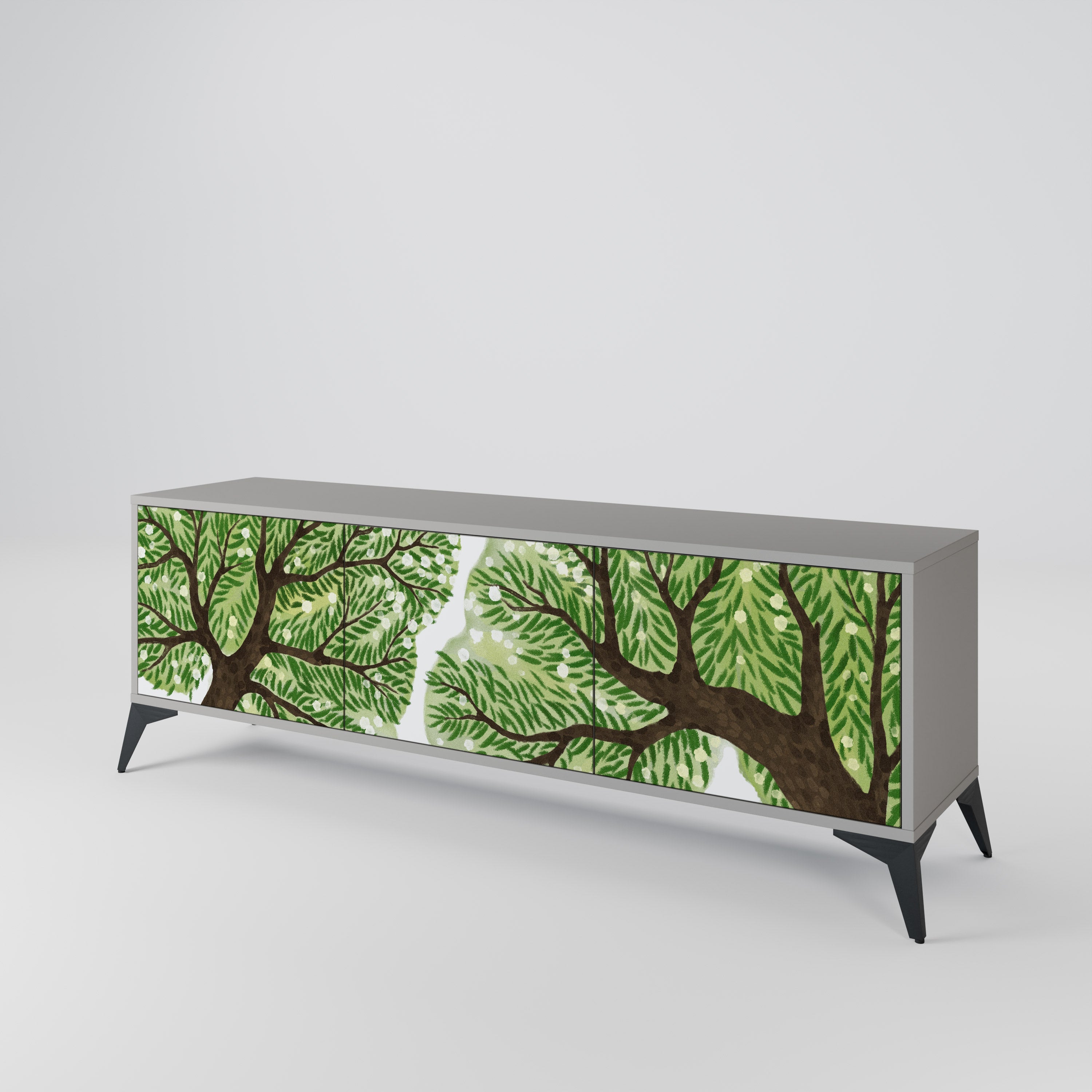 WILDERNESS DASH Móvel de TV com 3 Portas em Acabamento Cinzento