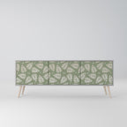 LEAVES ON GREEN Móvel de TV com 3 Portas em Acabamento Cinzento