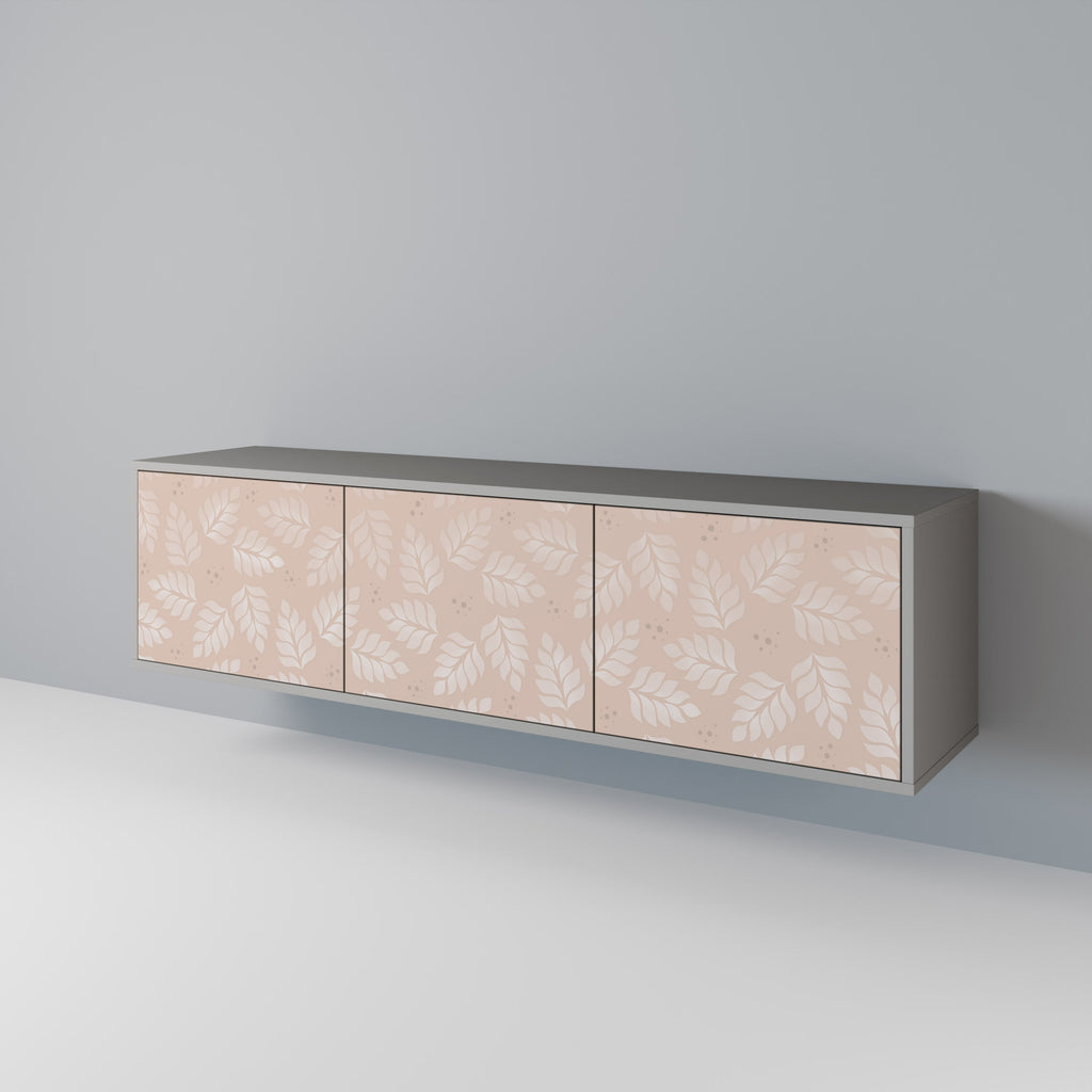 LEAVES ON BEIGE Móvel de TV com 3 Portas em Acabamento Cinzento