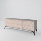 LEAVES ON BEIGE Móvel de TV com 3 Portas em Acabamento Cinzento