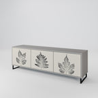 LEAFY STAMPS Móvel de TV com 3 Portas em Acabamento Cinzento
