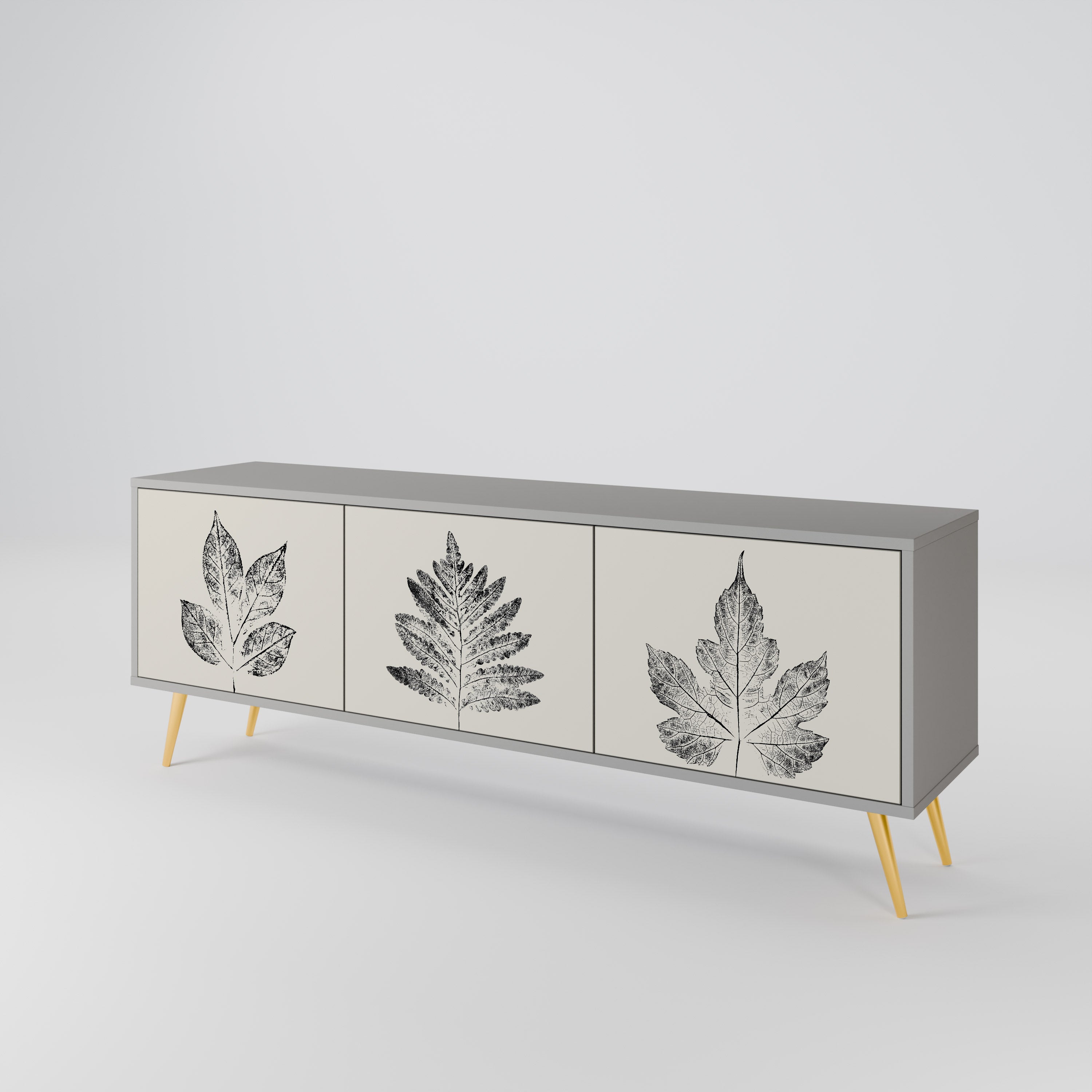 LEAFY STAMPS Móvel de TV de 3 Portas