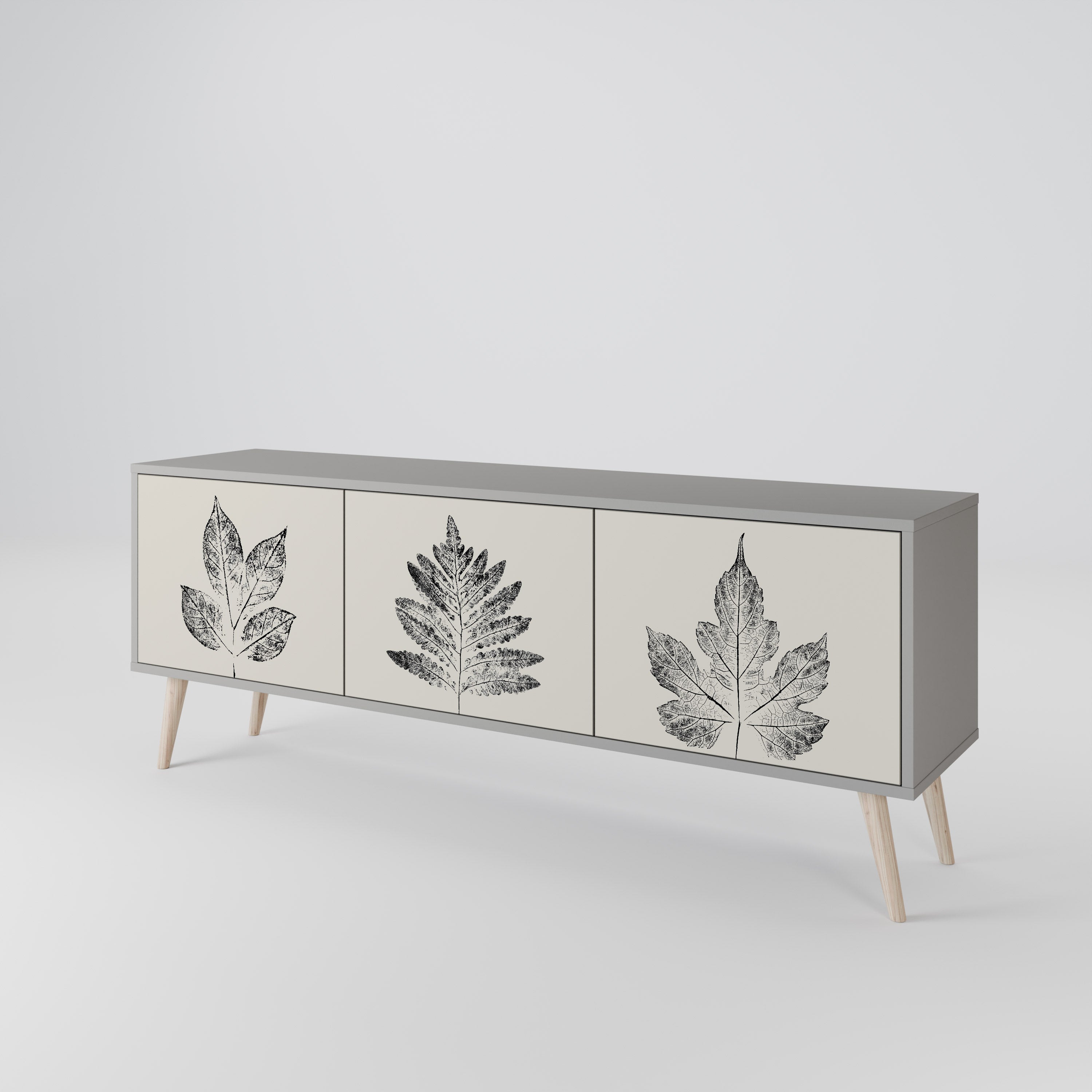 LEAFY STAMPS Móvel de TV de 3 Portas