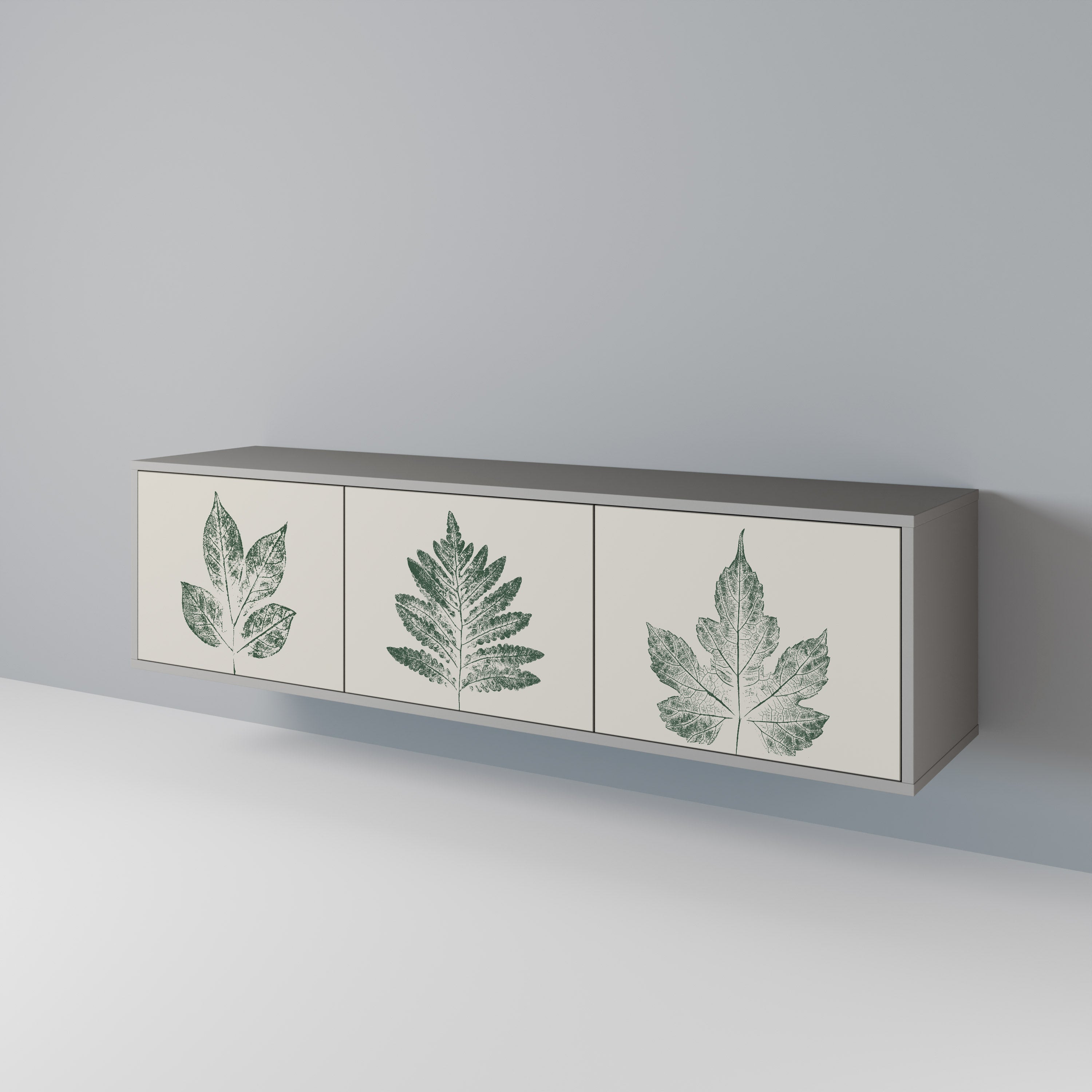 GREEN LEAFY STAMPS Móvel de TV de 3 Portas