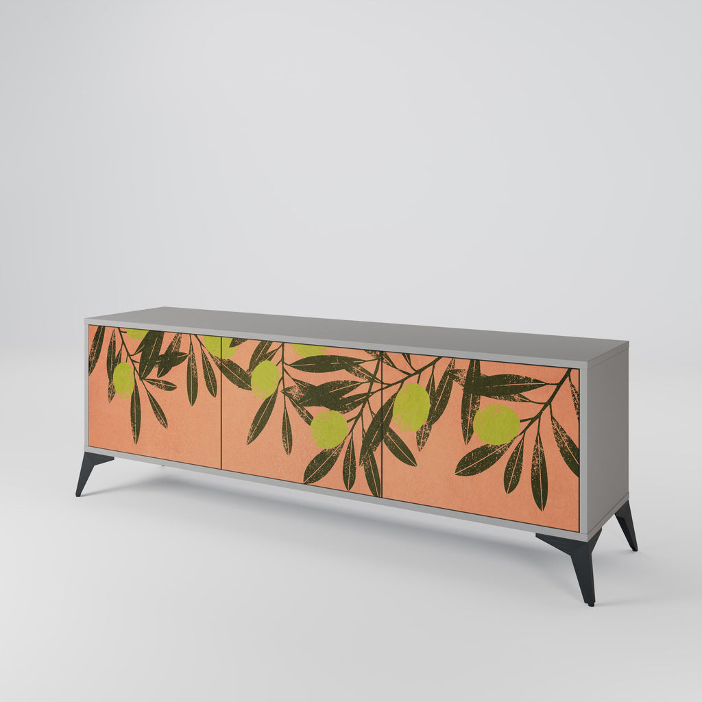 JUICY OLIVES Móvel de TV com 3 Portas em Acabamento Cinzento