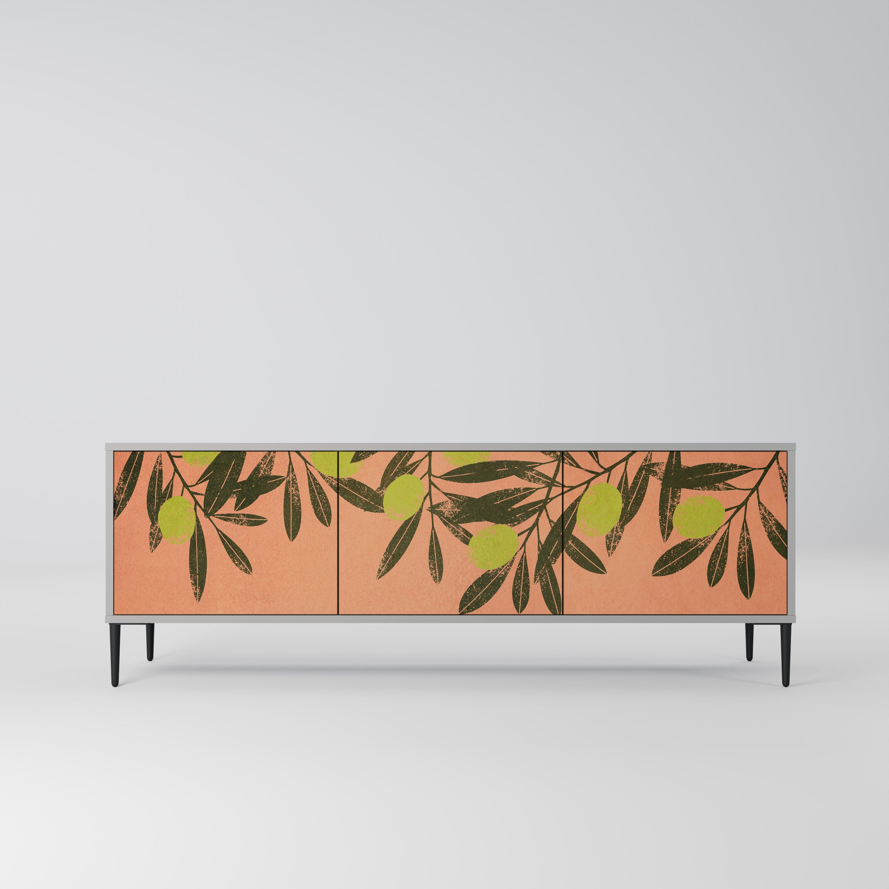 JUICY OLIVES Móvel de TV com 3 Portas em Acabamento Cinzento