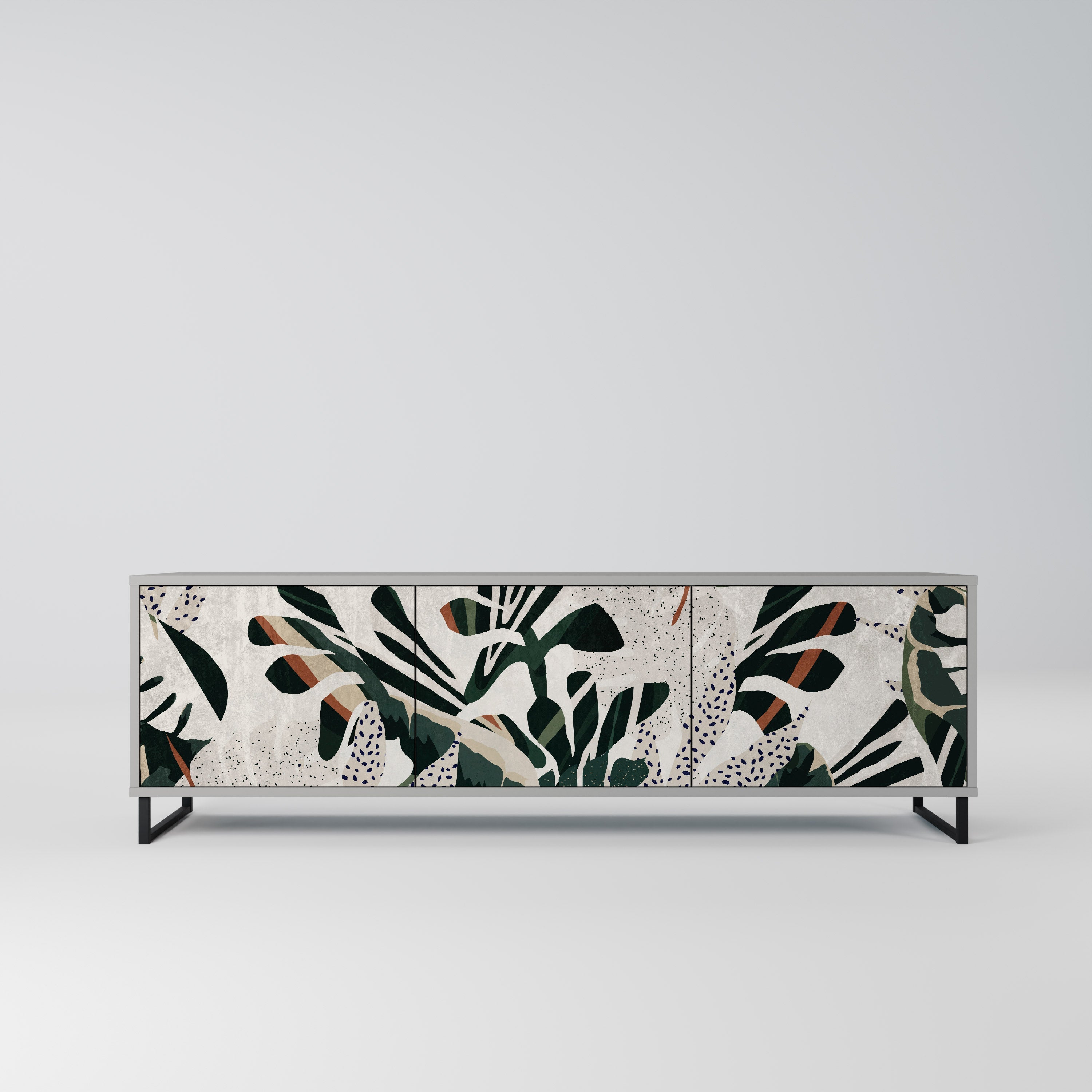 VERDURE FORMATION Móvel de TV com 3 Portas em Acabamento Cinzento