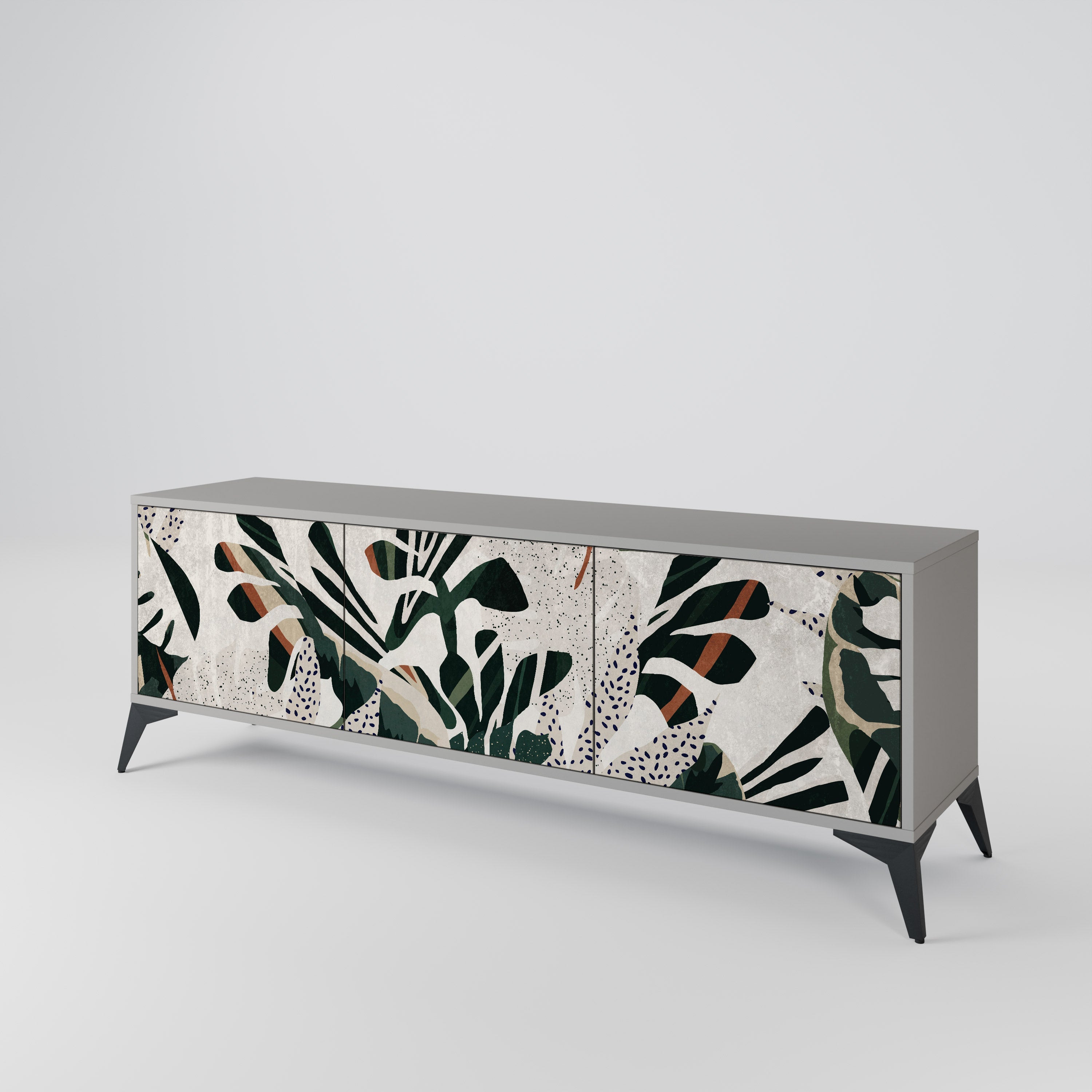 VERDURE FORMATION Móvel de TV com 3 Portas em Acabamento Cinzento