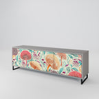 FUNGUS FANTASY Móvel de TV com 3 Portas em Acabamento Cinzento