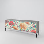 FUNGUS FANTASY Móvel de TV com 3 Portas em Acabamento Cinzento