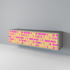 SKATEBOARD ARTISTRY Móvel de TV com 3 Portas em Acabamento Cinzento