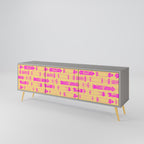 SKATEBOARD ARTISTRY Móvel de TV com 3 Portas em Acabamento Cinzento