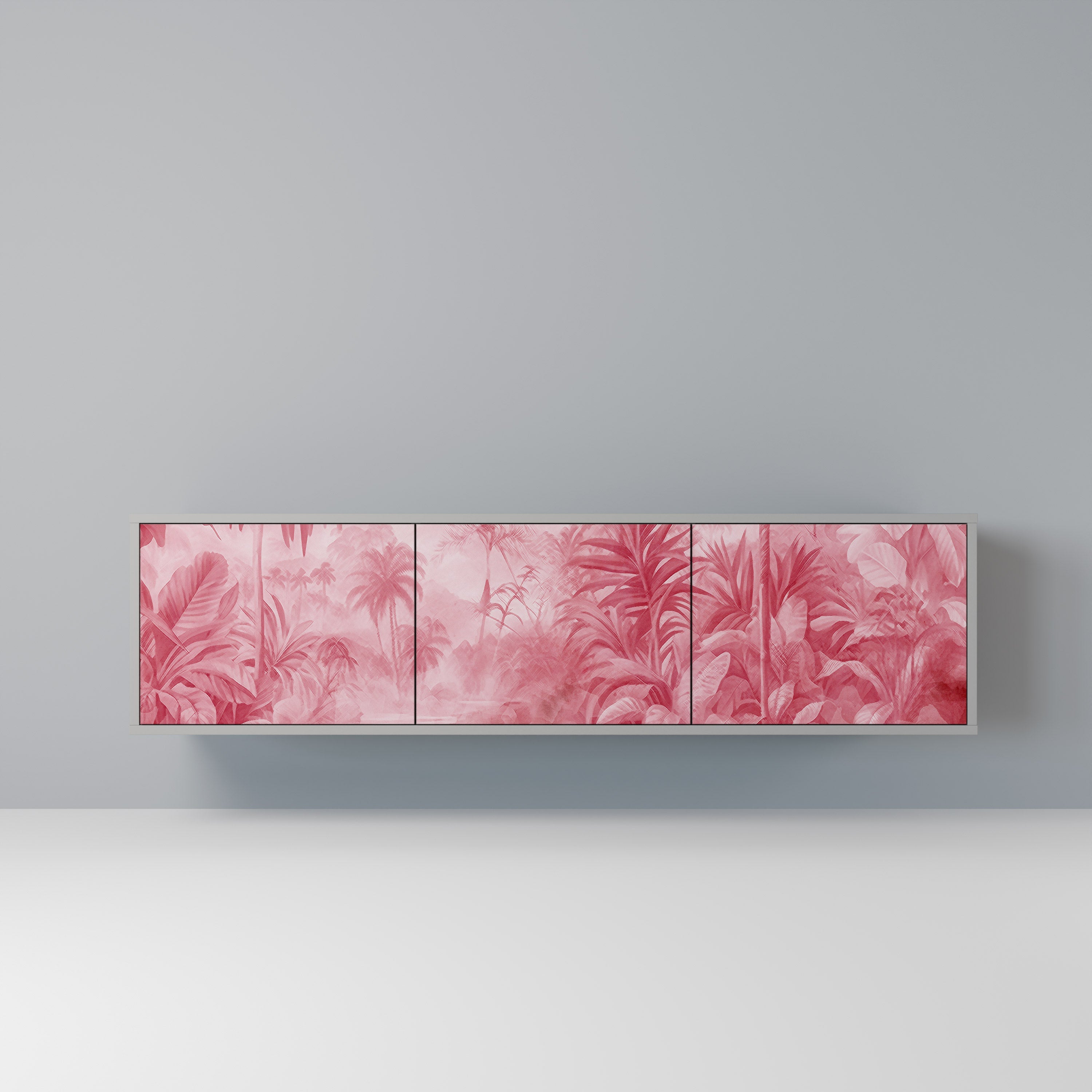 SWEET TROPICS Móvel de TV com 3 Portas em Acabamento Cinzento