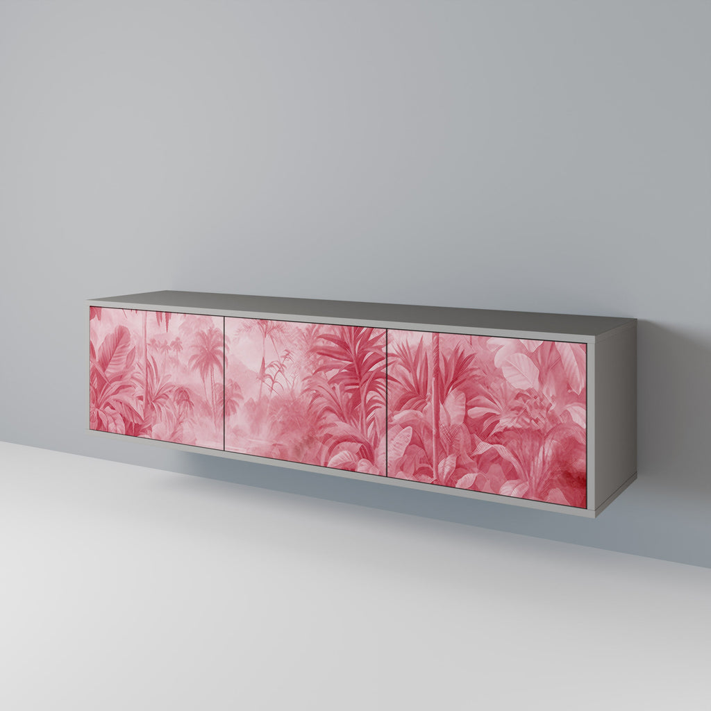 SWEET TROPICS Móvel de TV com 3 Portas em Acabamento Cinzento