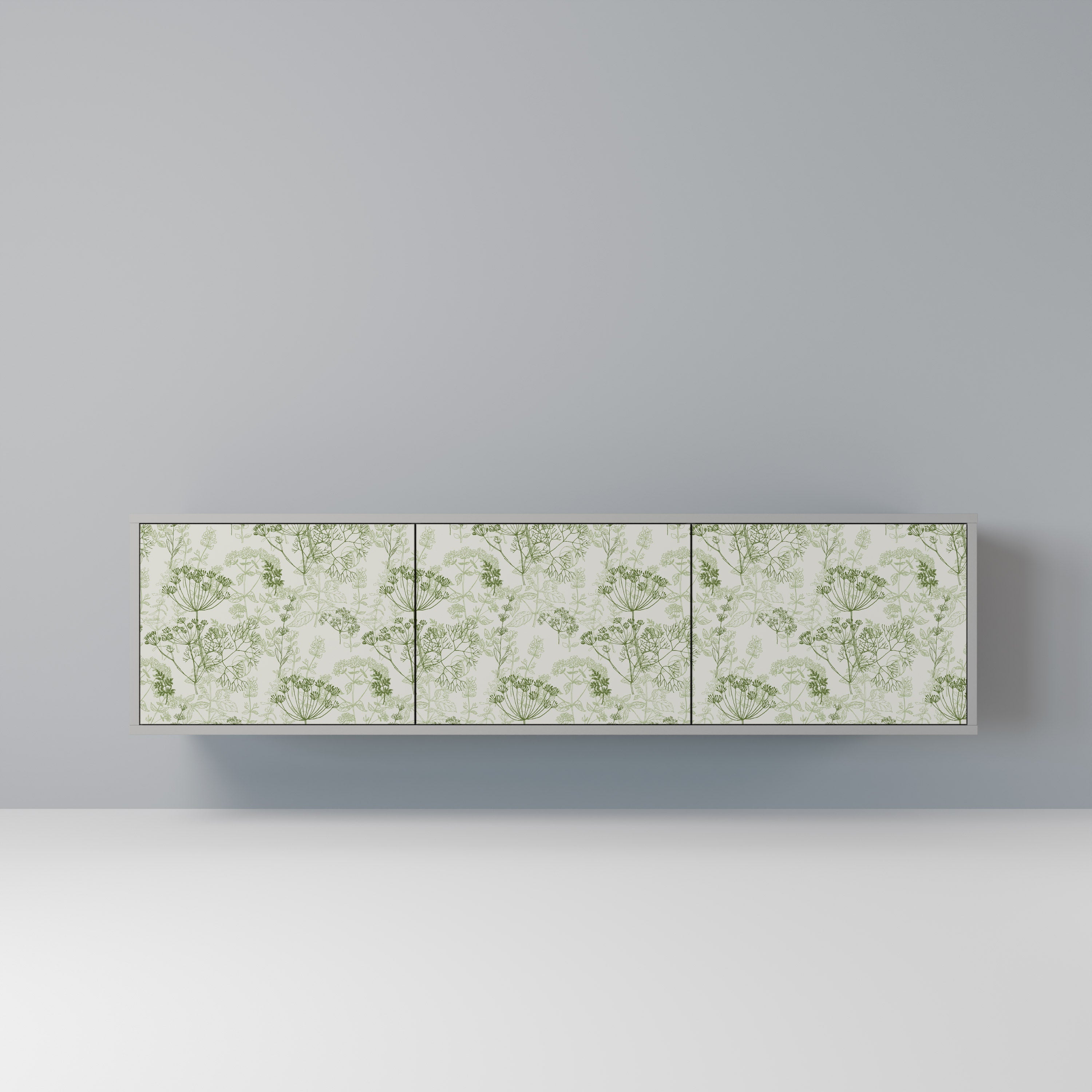 FENNEL BALDACHIN Móvel de TV com 3 Portas em Acabamento Cinzento