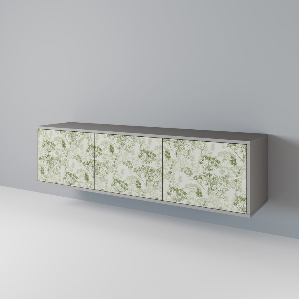 FENNEL BALDACHIN Móvel de TV com 3 Portas em Acabamento Cinzento