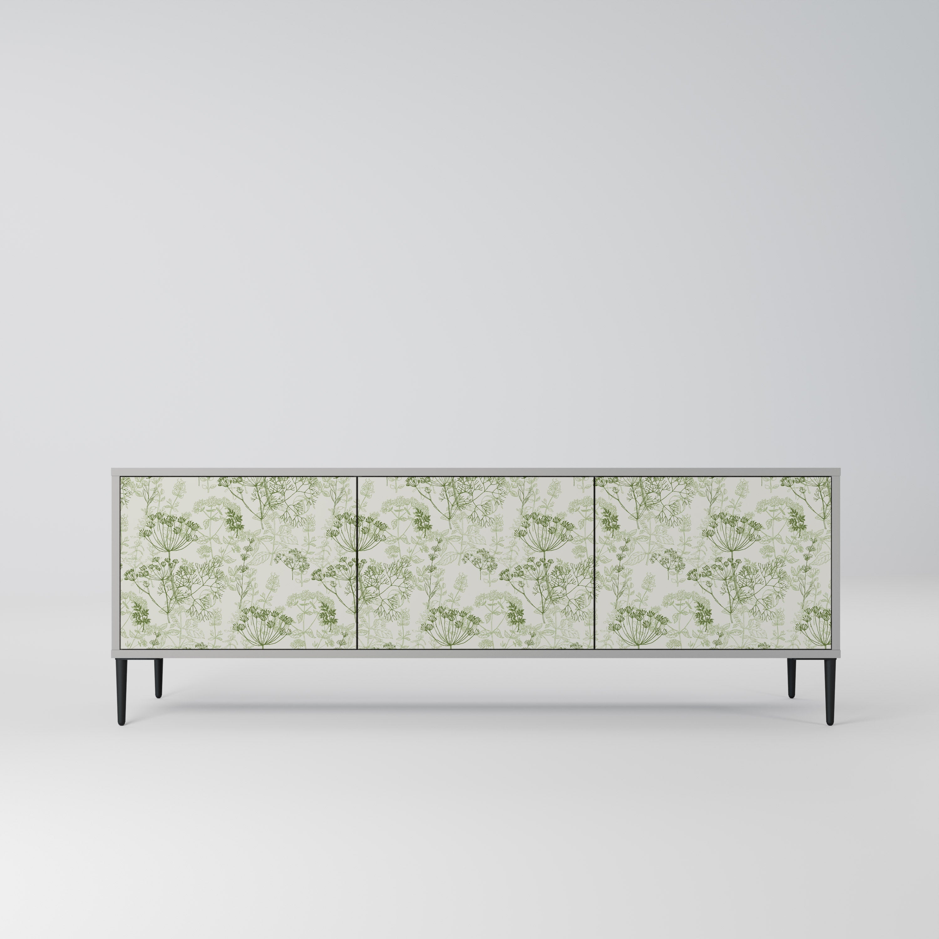 FENNEL BALDACHIN Móvel de TV com 3 Portas em Acabamento Cinzento