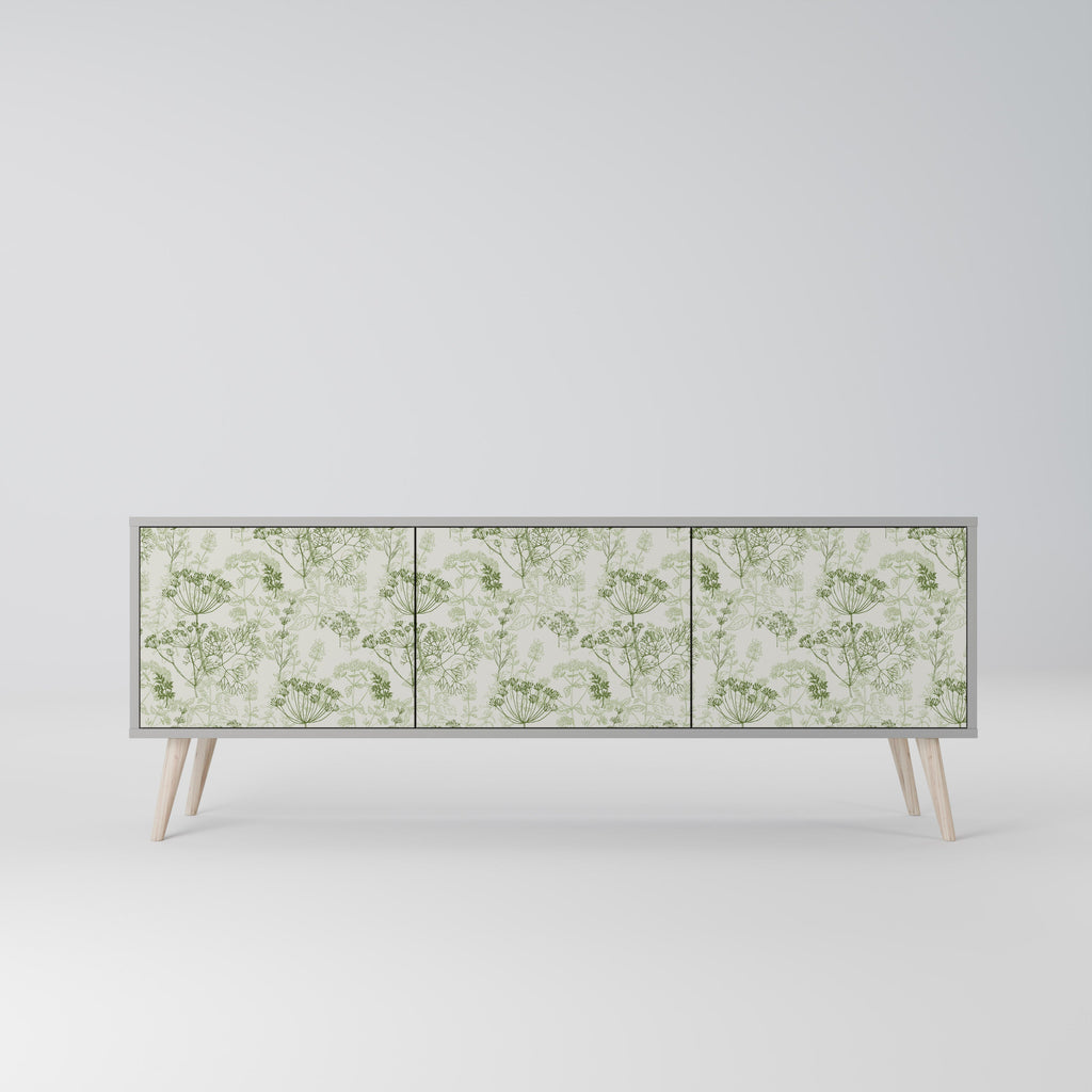 FENNEL BALDACHIN Móvel de TV com 3 Portas em Acabamento Cinzento