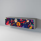 FESTIVE PLEASURES Móvel de TV com 3 Portas em Acabamento Cinzento