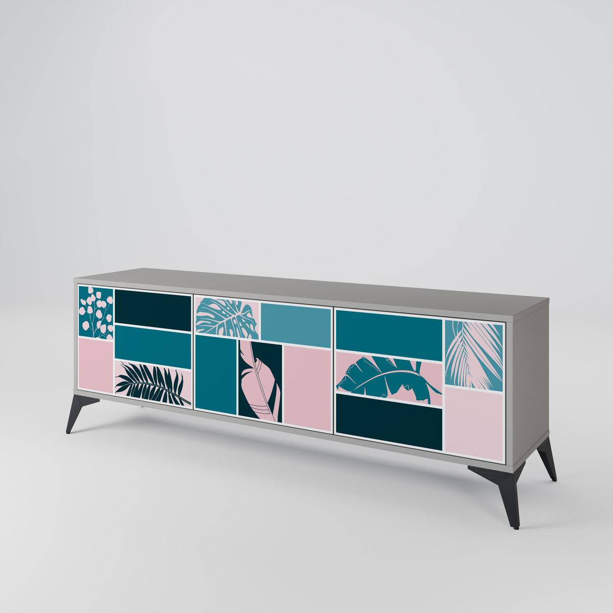 COMBINATION OF SHAPES 3-Door TV Cabinet