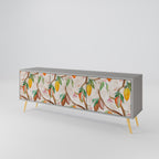 COCOA FRUITS Móvel de TV com 3 Portas em Acabamento Cinzento