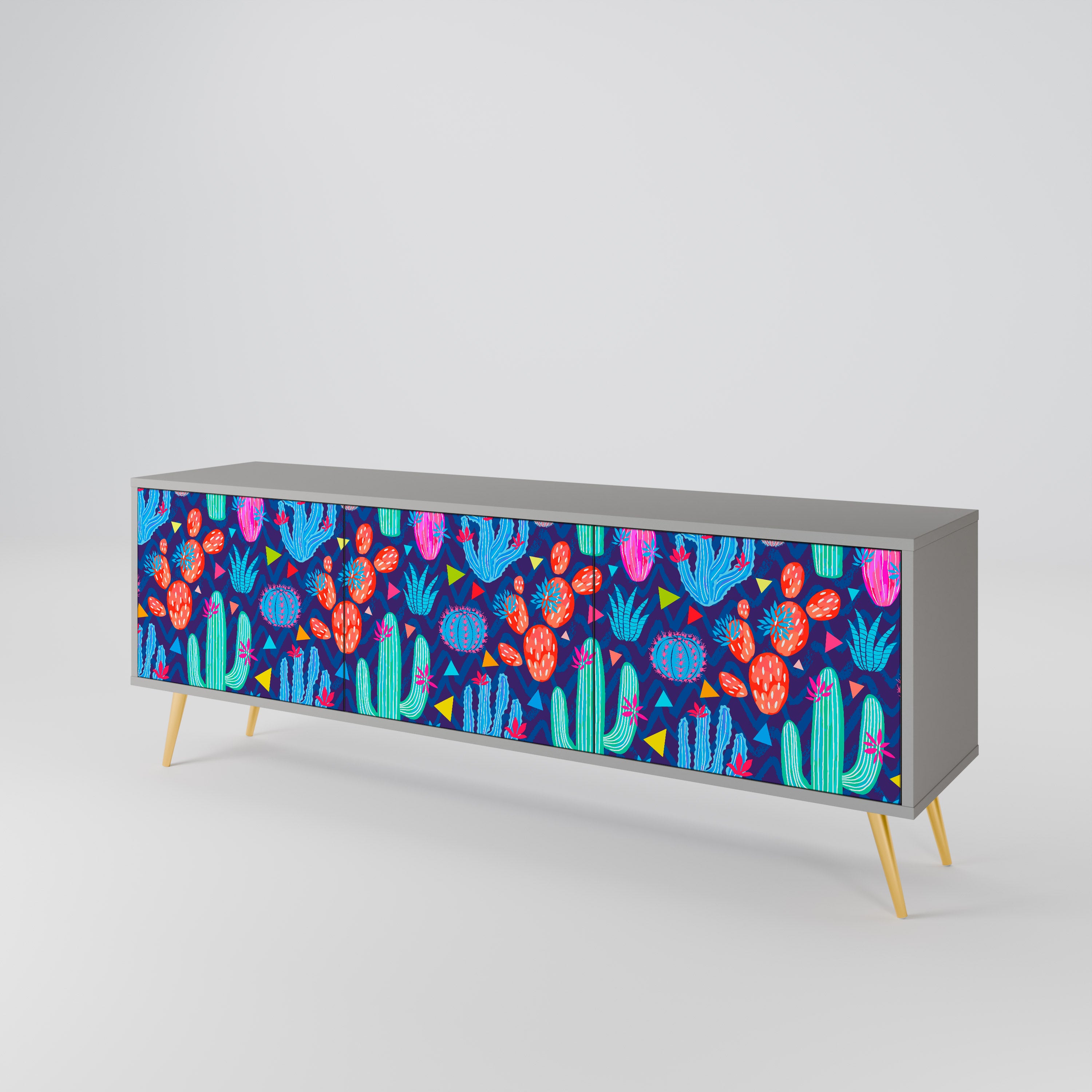 CACTUS VIBES 3-Door TV Cabinet