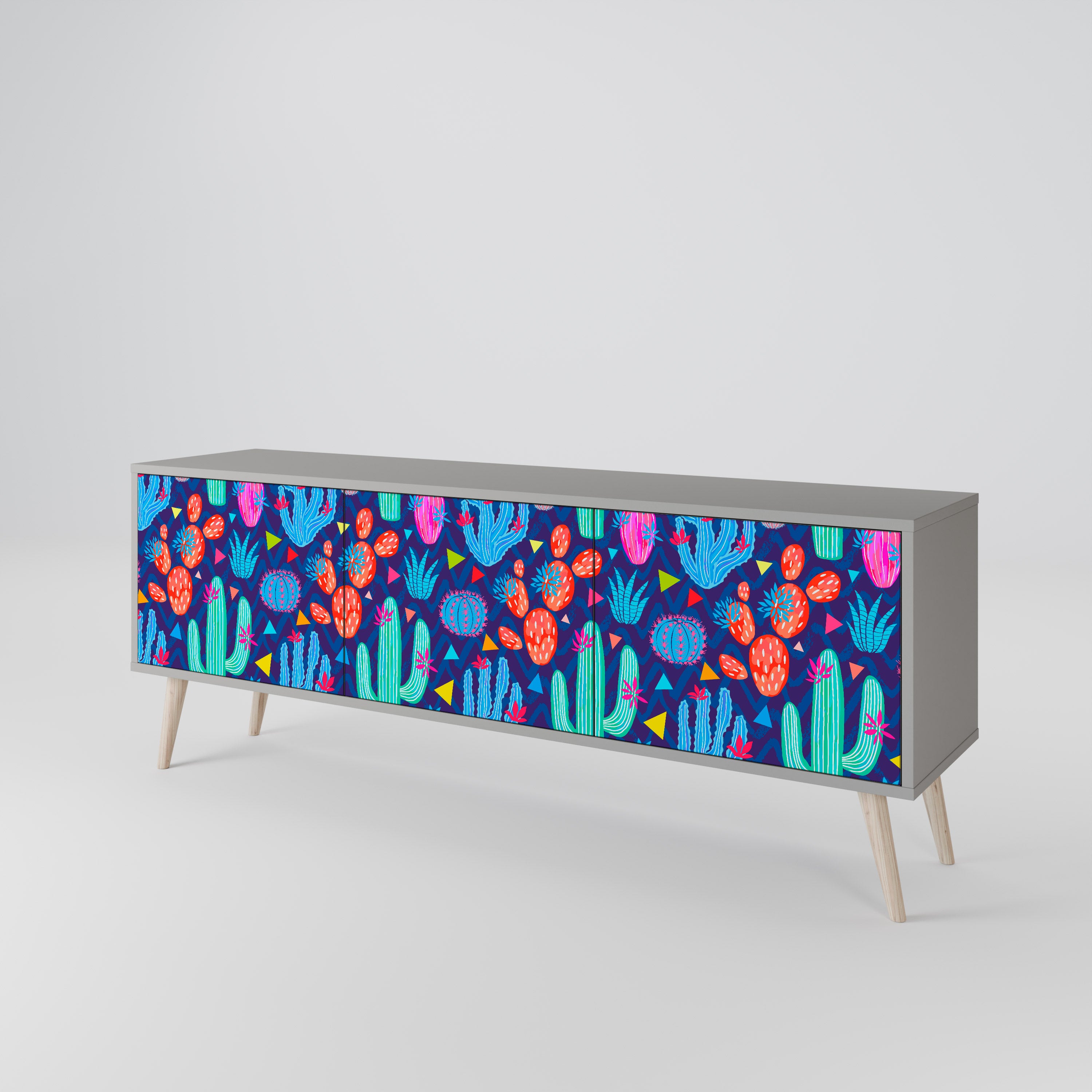 CACTUS VIBES 3-Door TV Cabinet