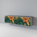 AUTUMN KALEIDOSCOPE Móvel de TV com 3 Portas em Acabamento Cinzento