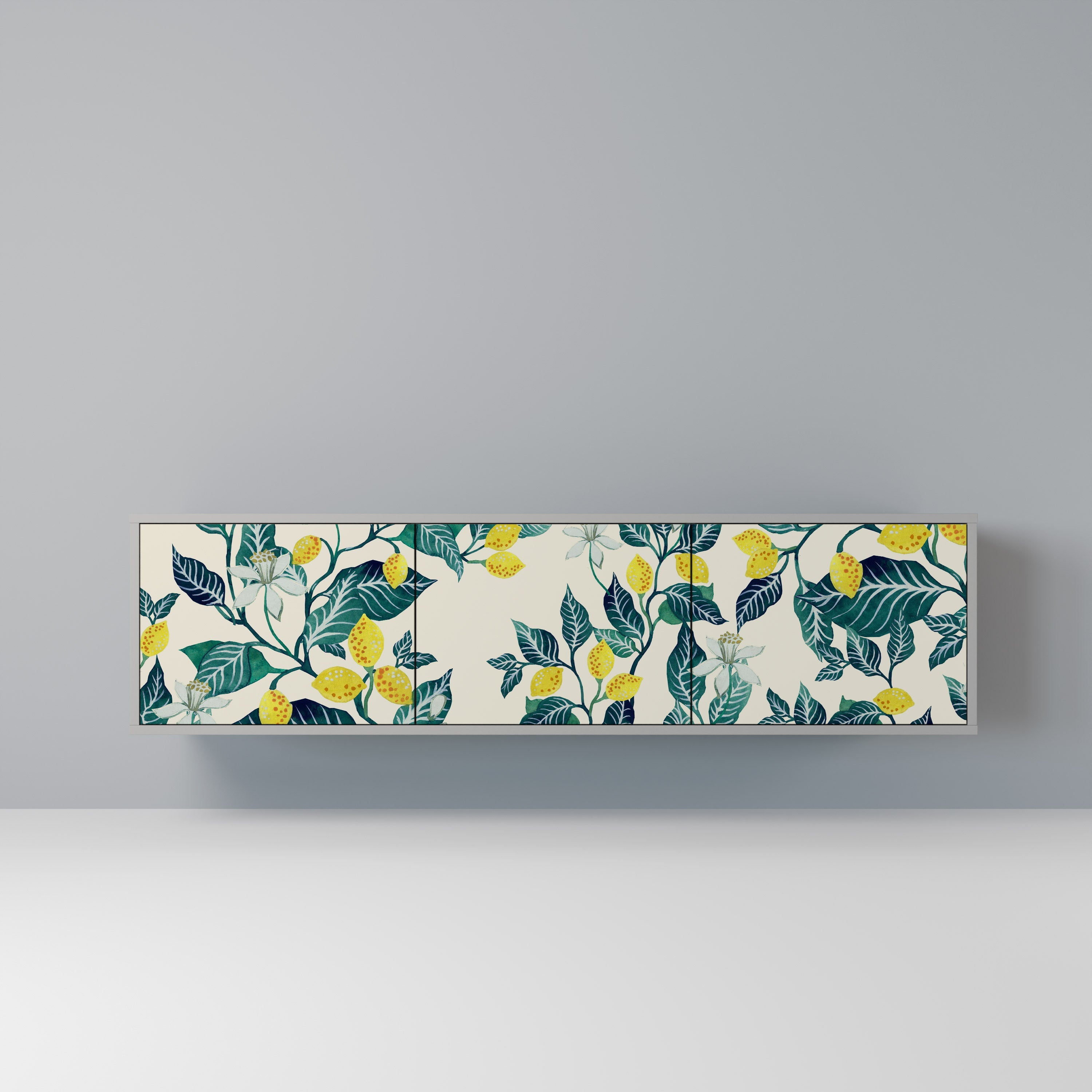 LEMON TREE Móvel de TV com 3 Portas em Acabamento Cinzento